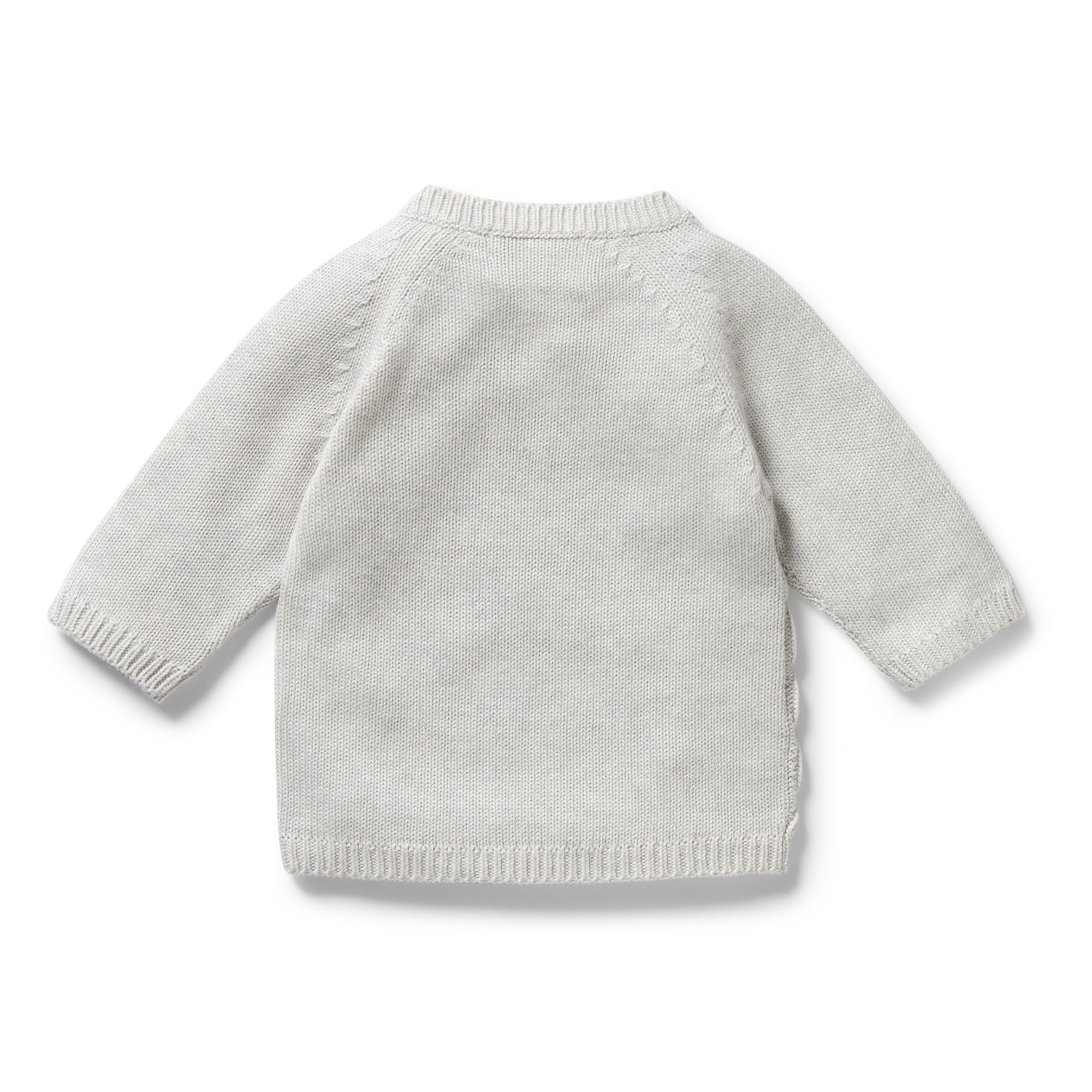 Wilson & Frenchy - Grey Melange Organic Knitted Kimono Cardigan - Image 3