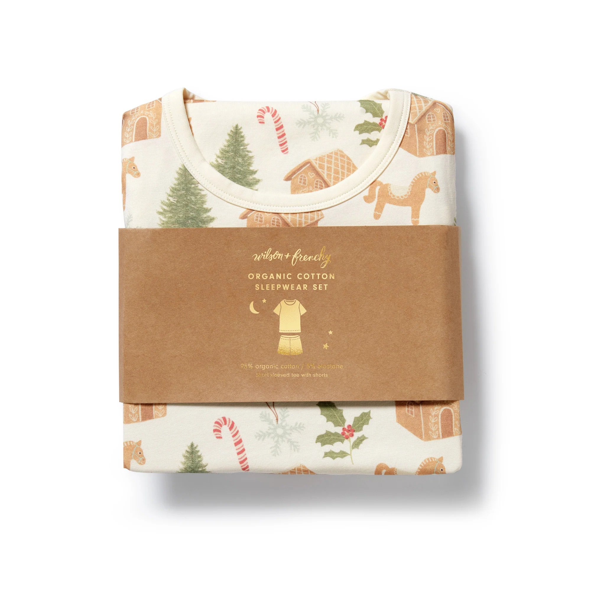 Organic Short Sleeved Pyjamas - Holly Jolly Magic - Image 4