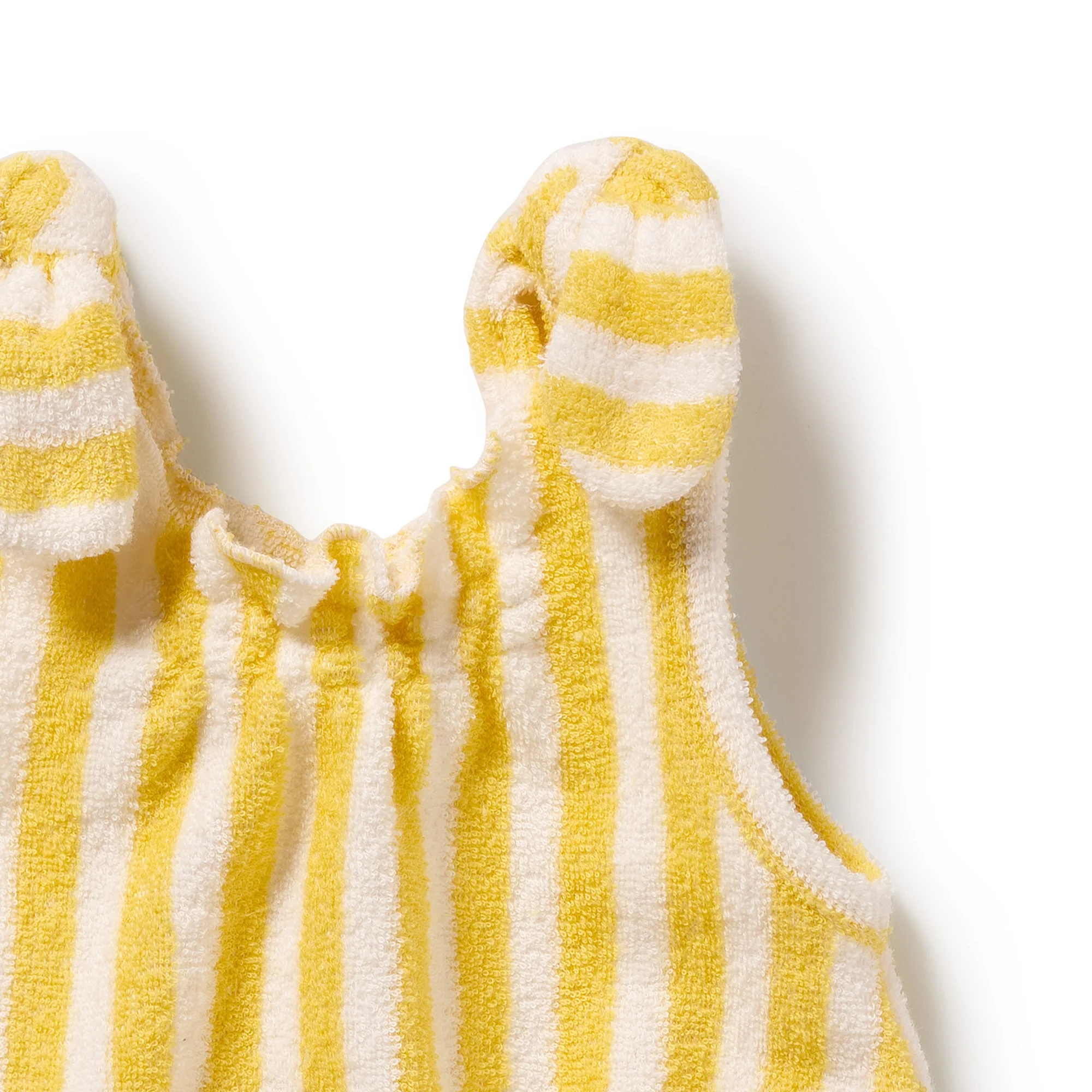 Organic Terry Tie Playsuit - Honey Wave - Image 3