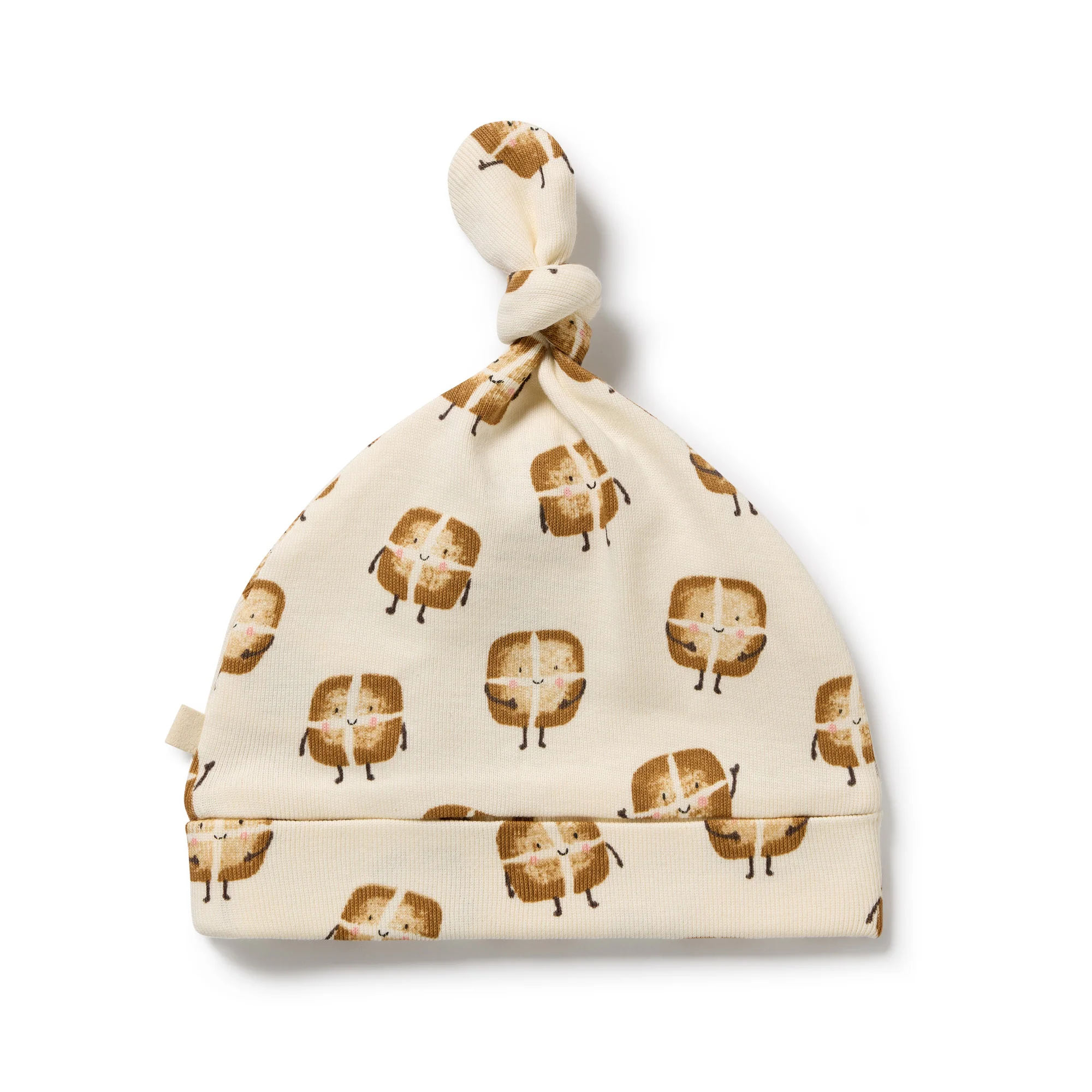 Hot Cross Buns Organic Knot Hat - Image 4