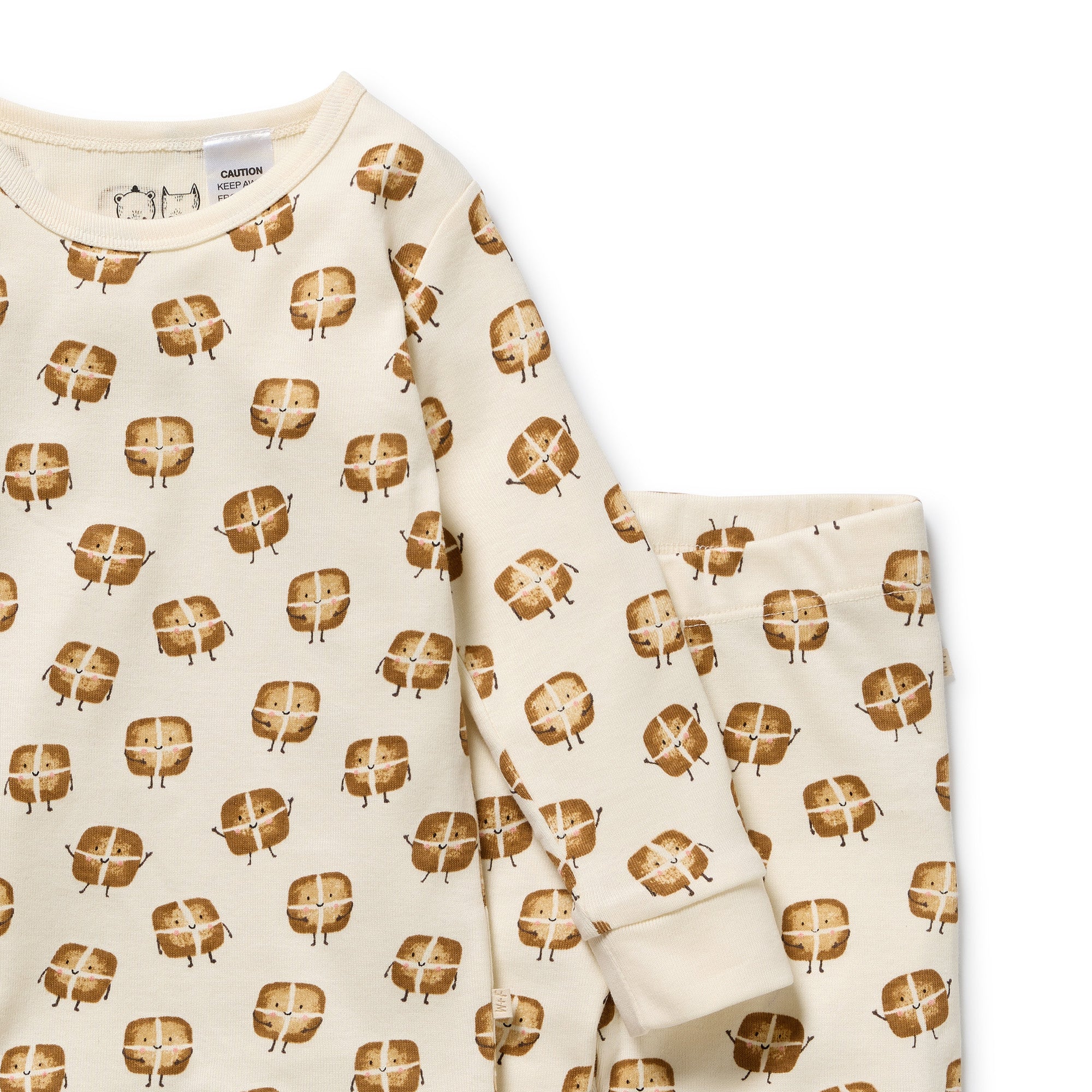 Hot Cross Buns Organic Long Sleeved Pyjamas - Image 4