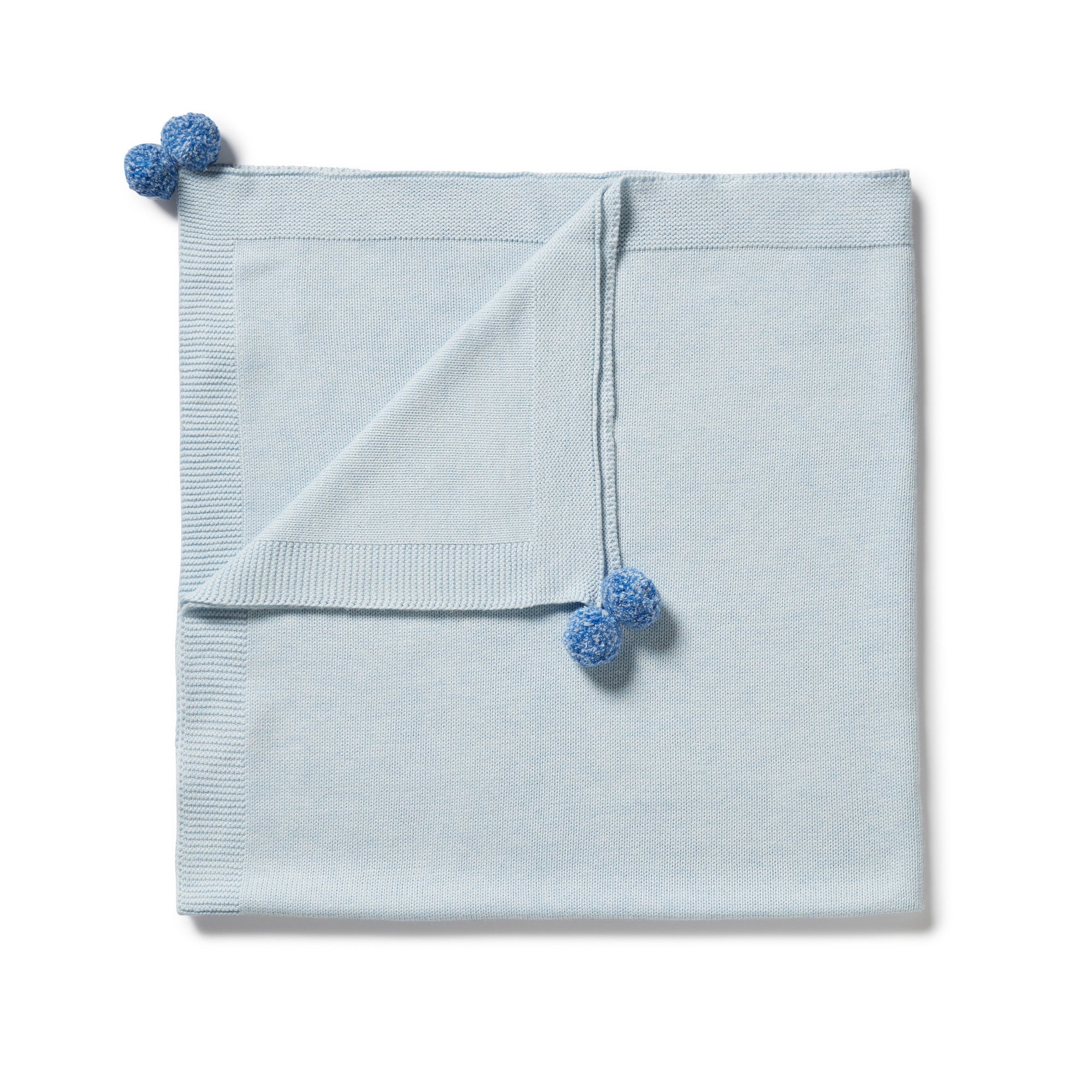 Knitted Blanket - Bluebell Fleck