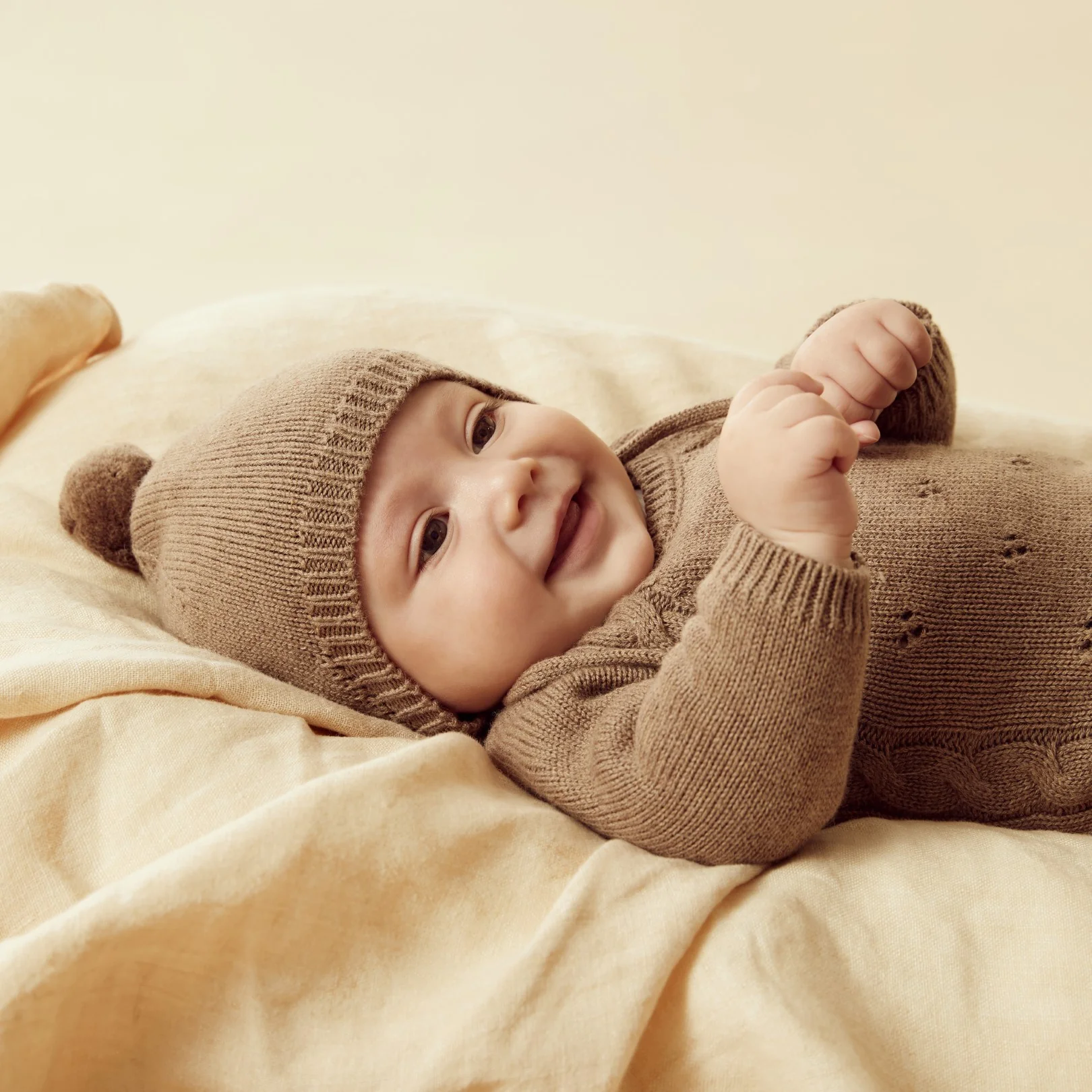 Wilson and Frenchy Knitted Bonnet - Walnut - Image 2