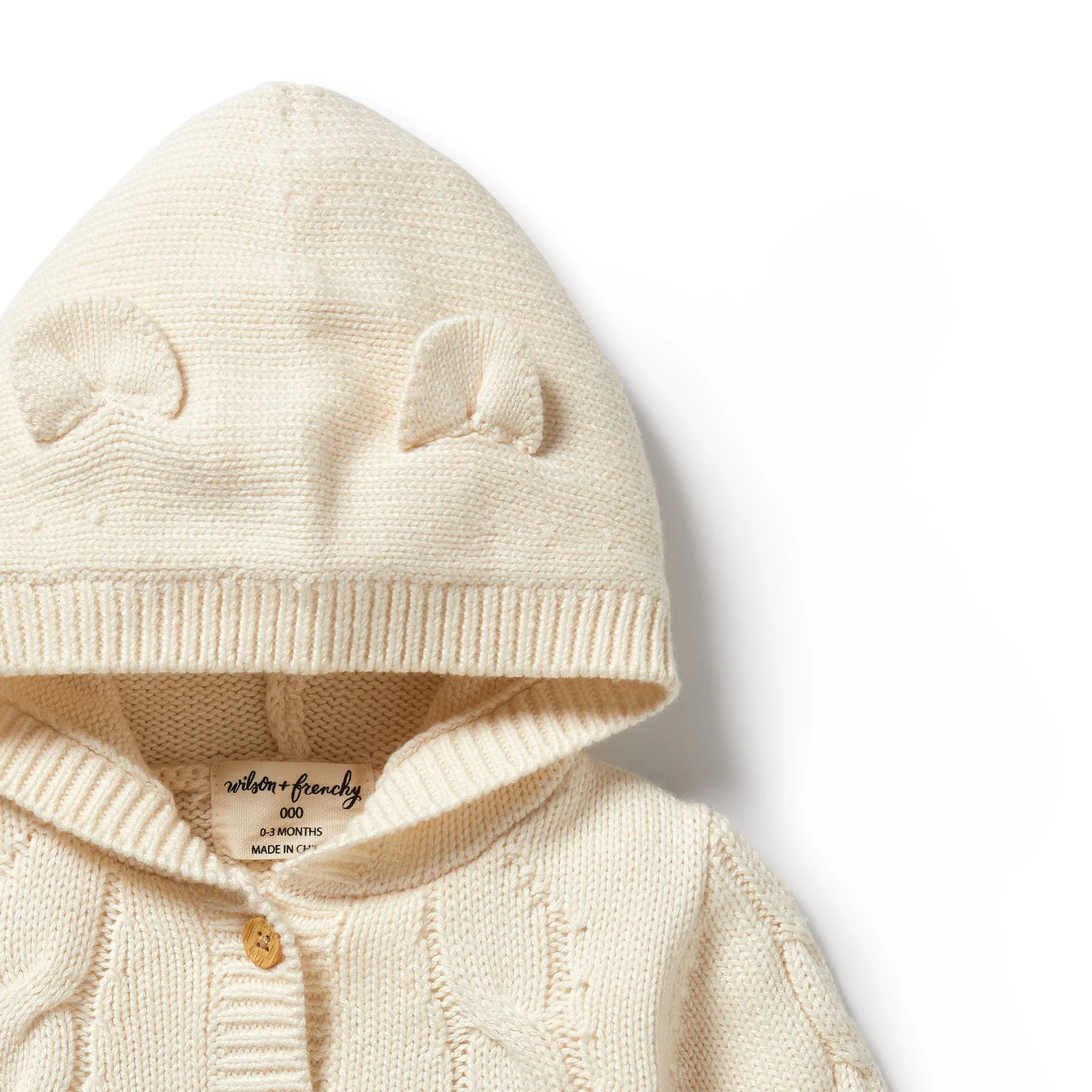 Knitted Cable Jacket - Ecru - Image 5