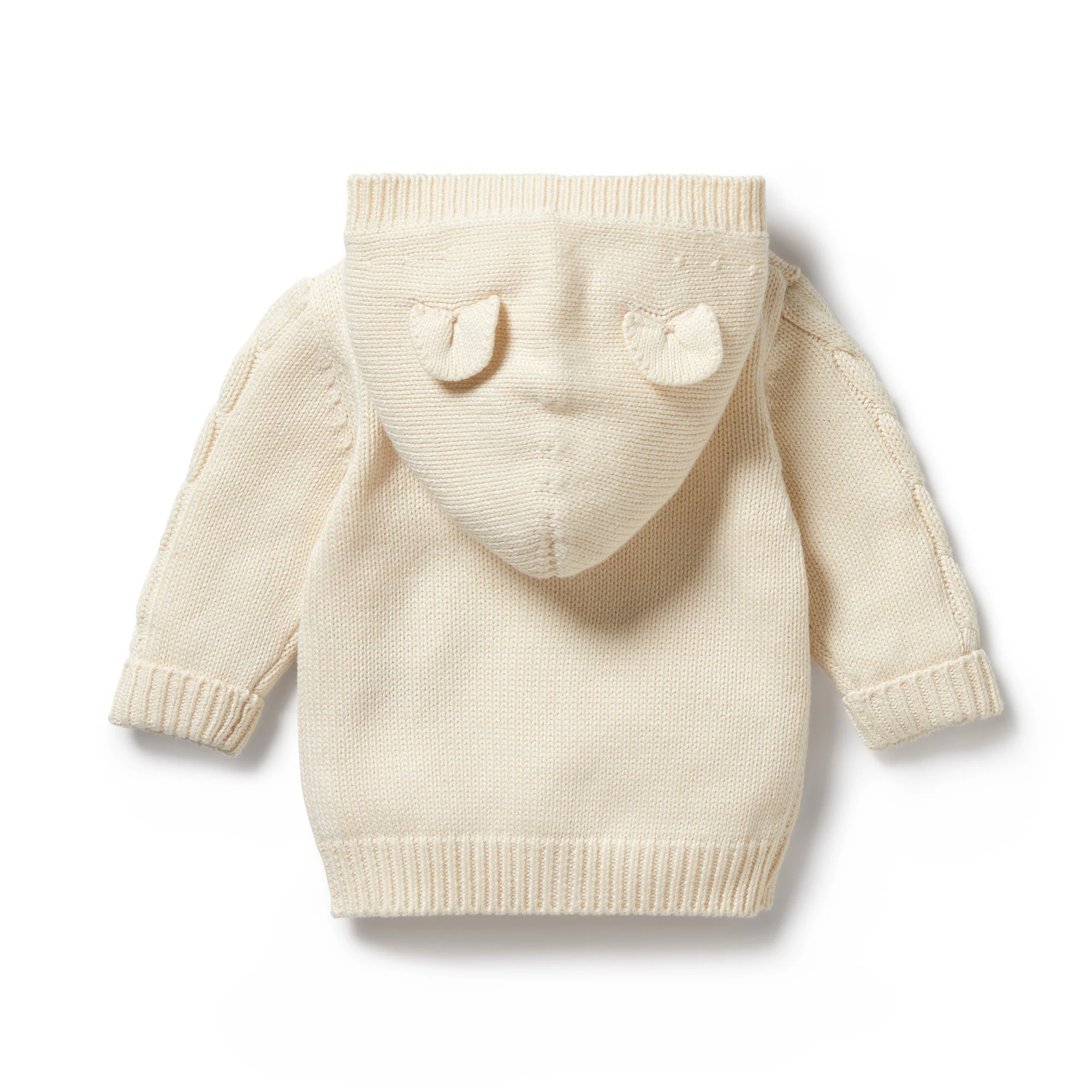 Knitted Cable Jacket - Ecru - Image 6