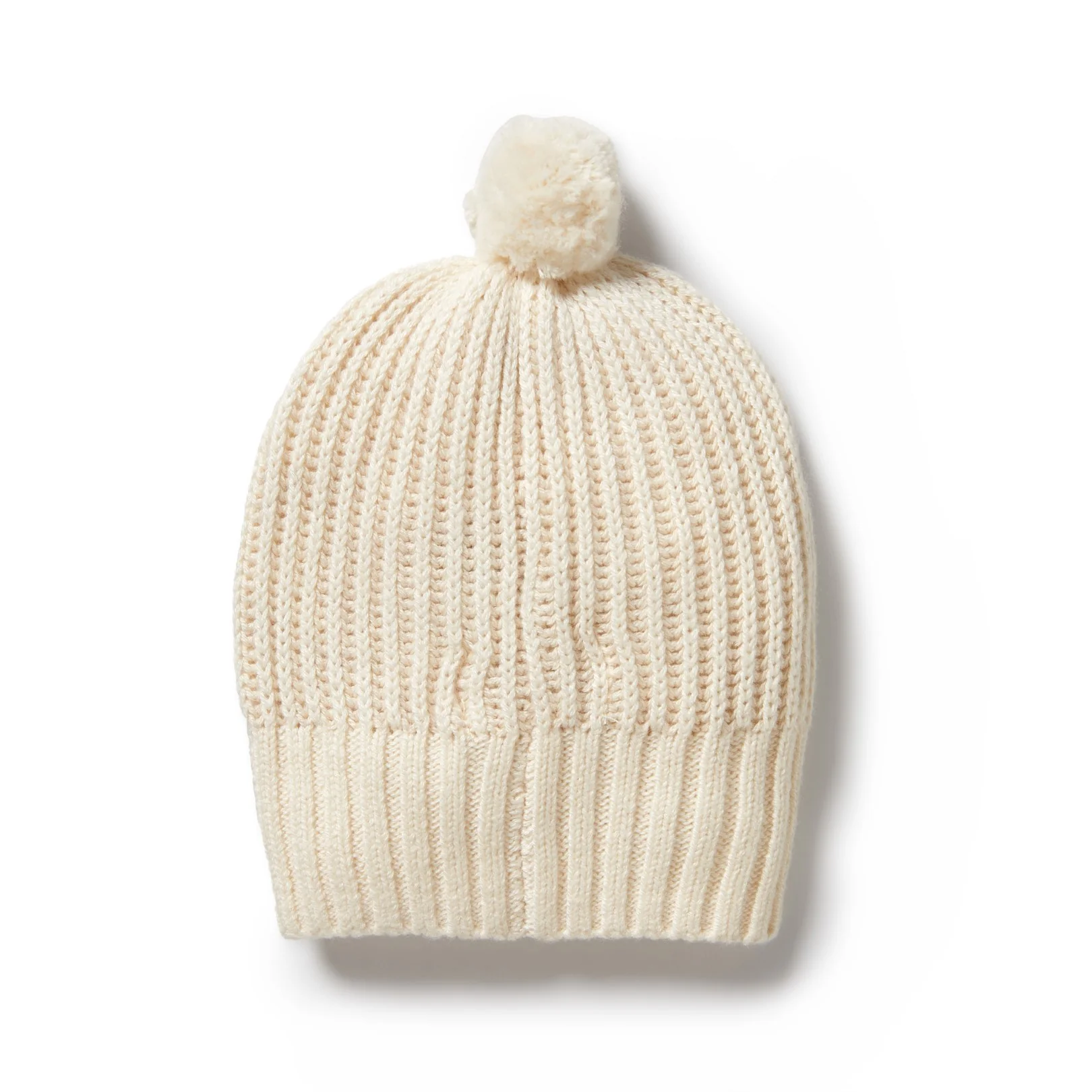 Wilson and Frenchy Knitted Ribbed Hat - Ecru - Image 4
