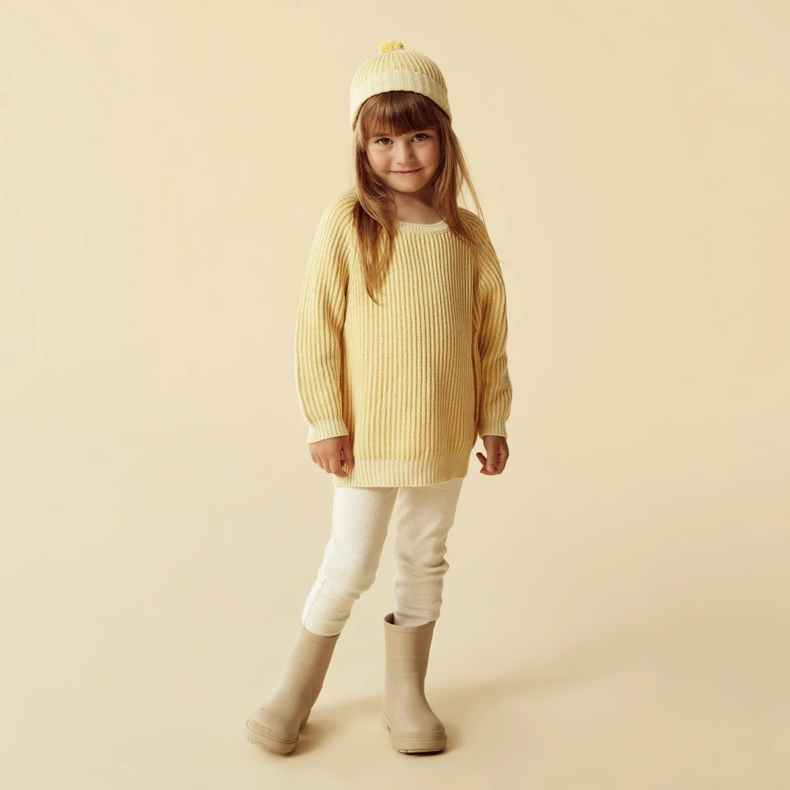 Knitted Ribbed Jumper - Dijon - Image 2