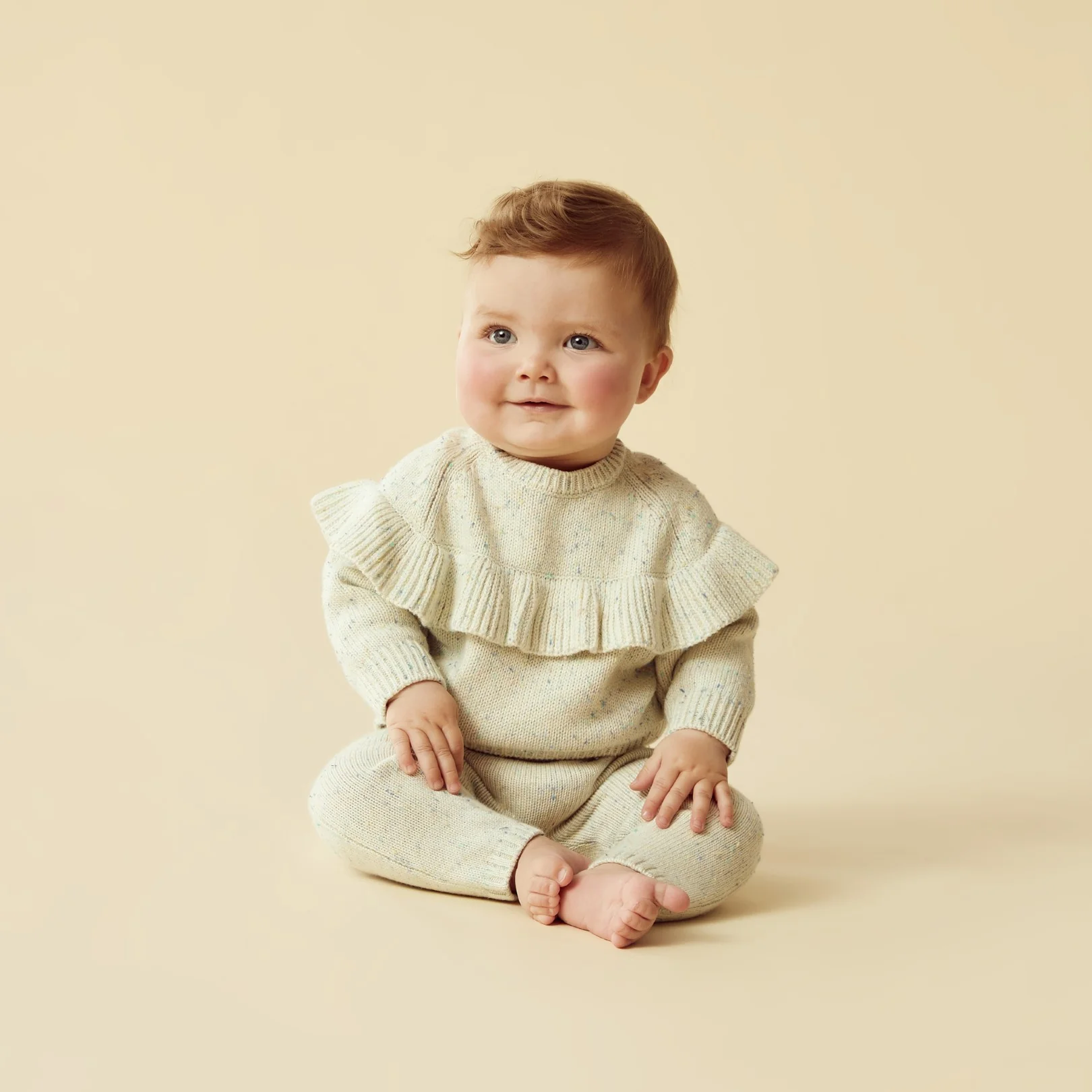 Knitted Ruffle Jumper - Dew Fleck - Image 2