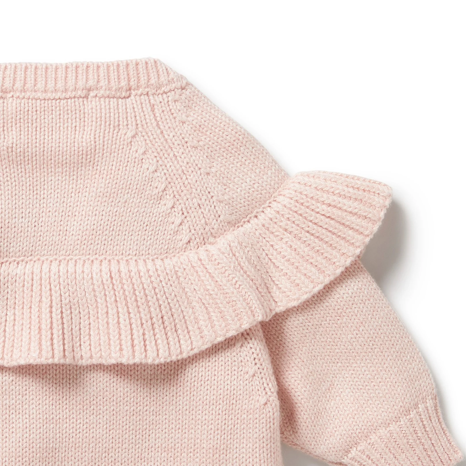 Knitted Ruffle Jumper - Pink - Image 3