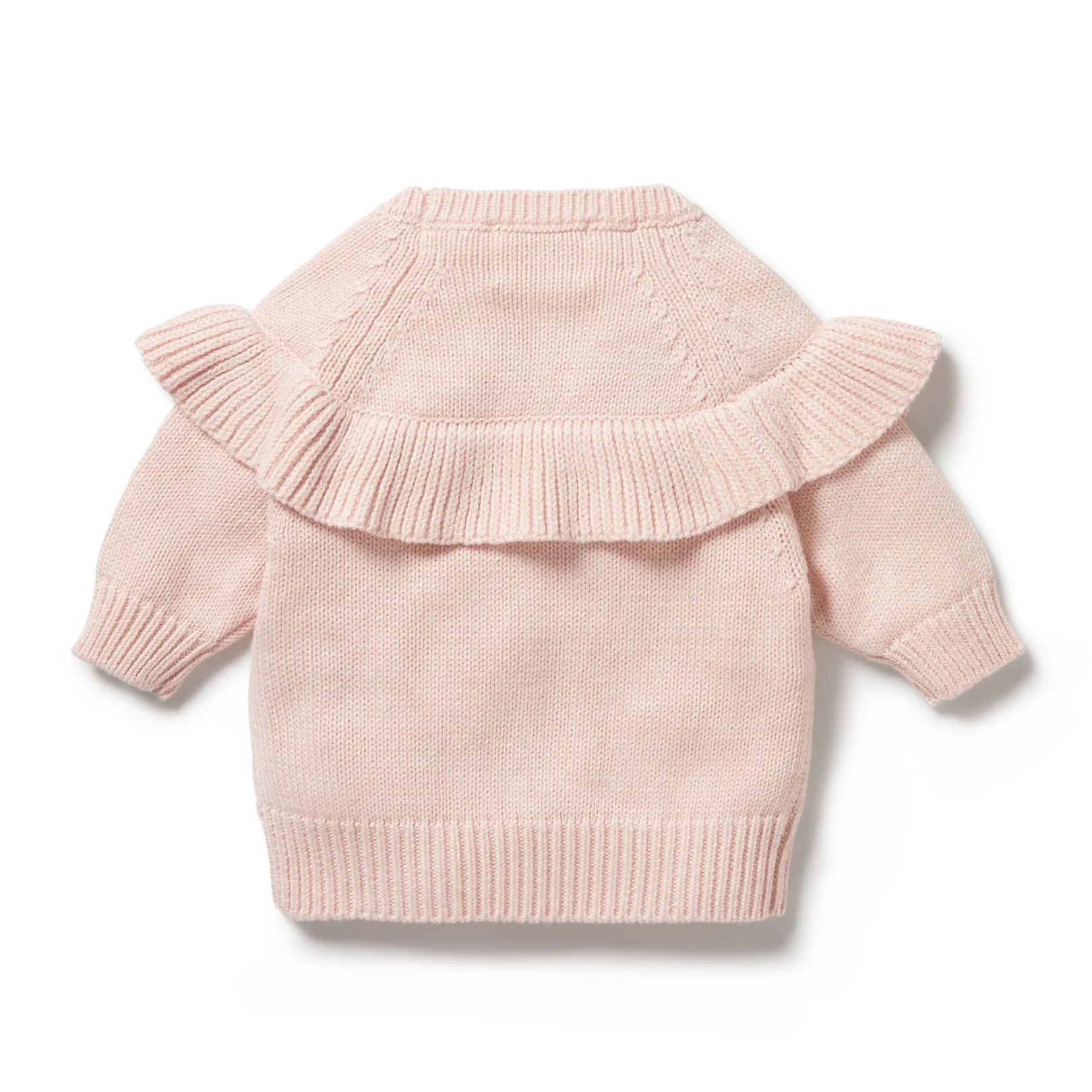 Knitted Ruffle Jumper - Pink - Image 4
