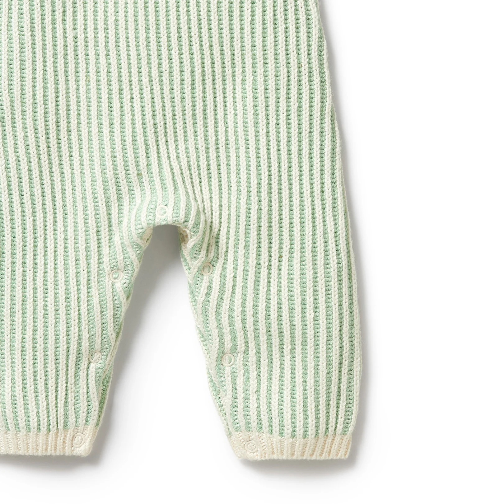 Knitted Ruffle Overall - Mint Green - Image 5