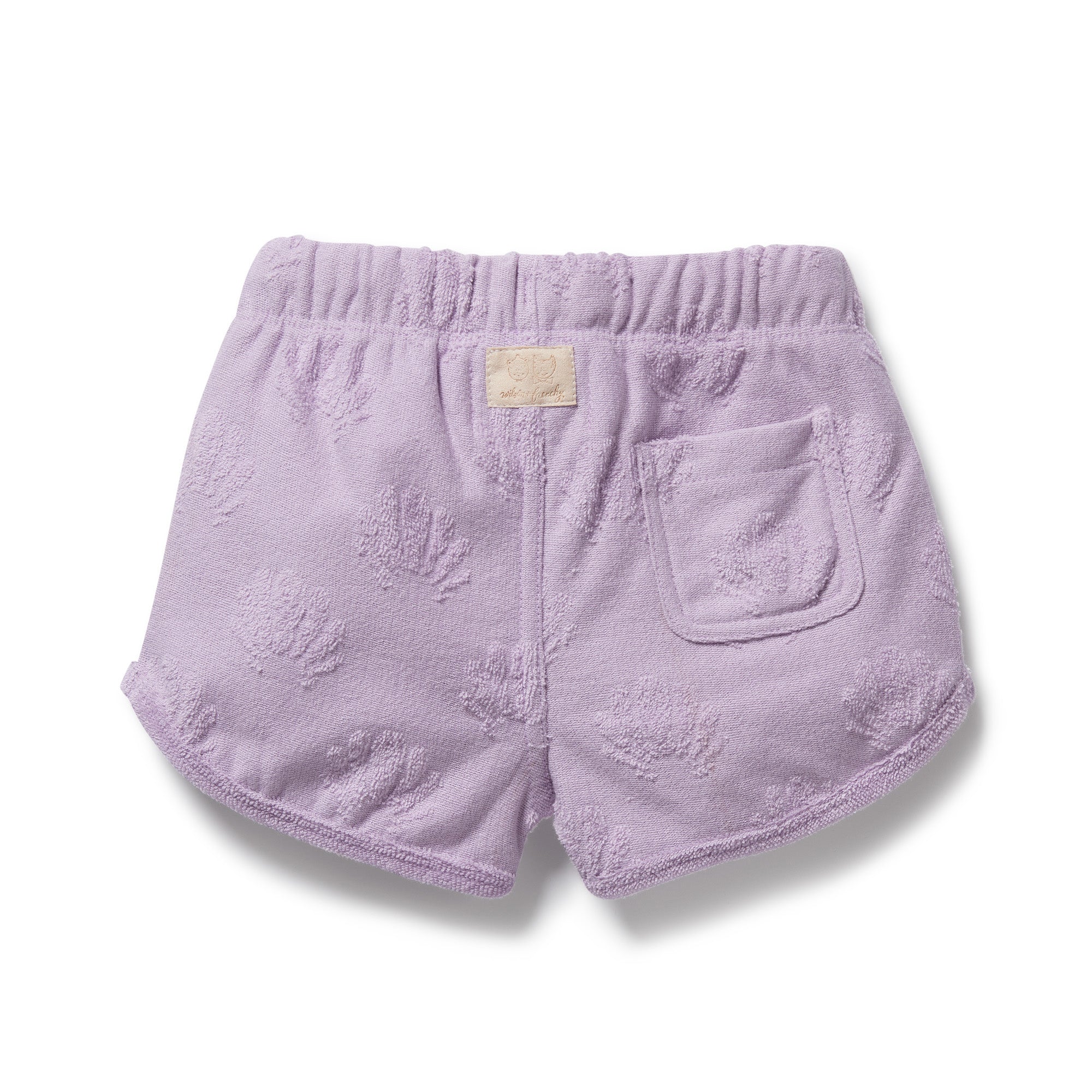 Organic Terry Tie Short - Lavender Shells - Image 3
