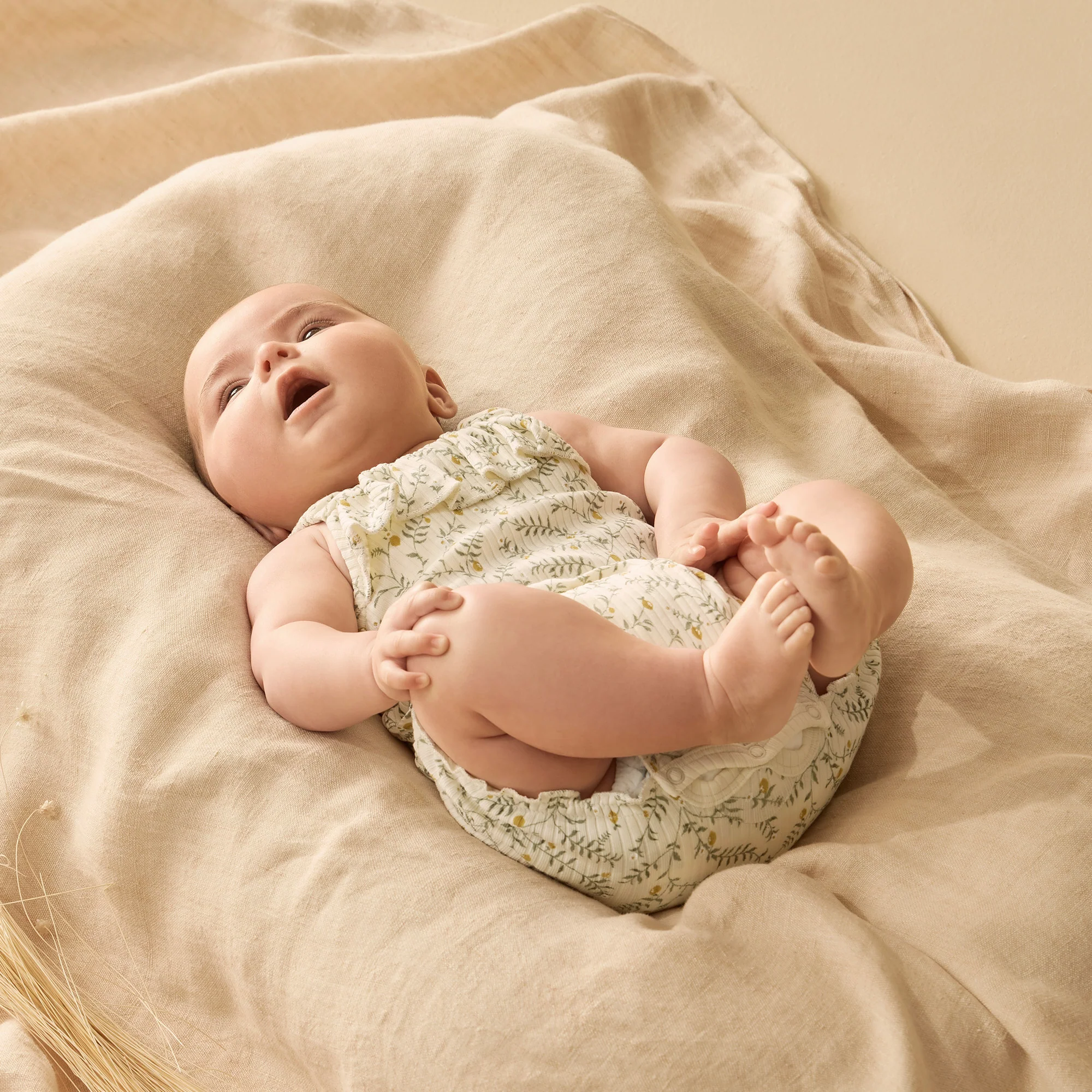 Organic Playsuit - Lemon Leaf - Image 2