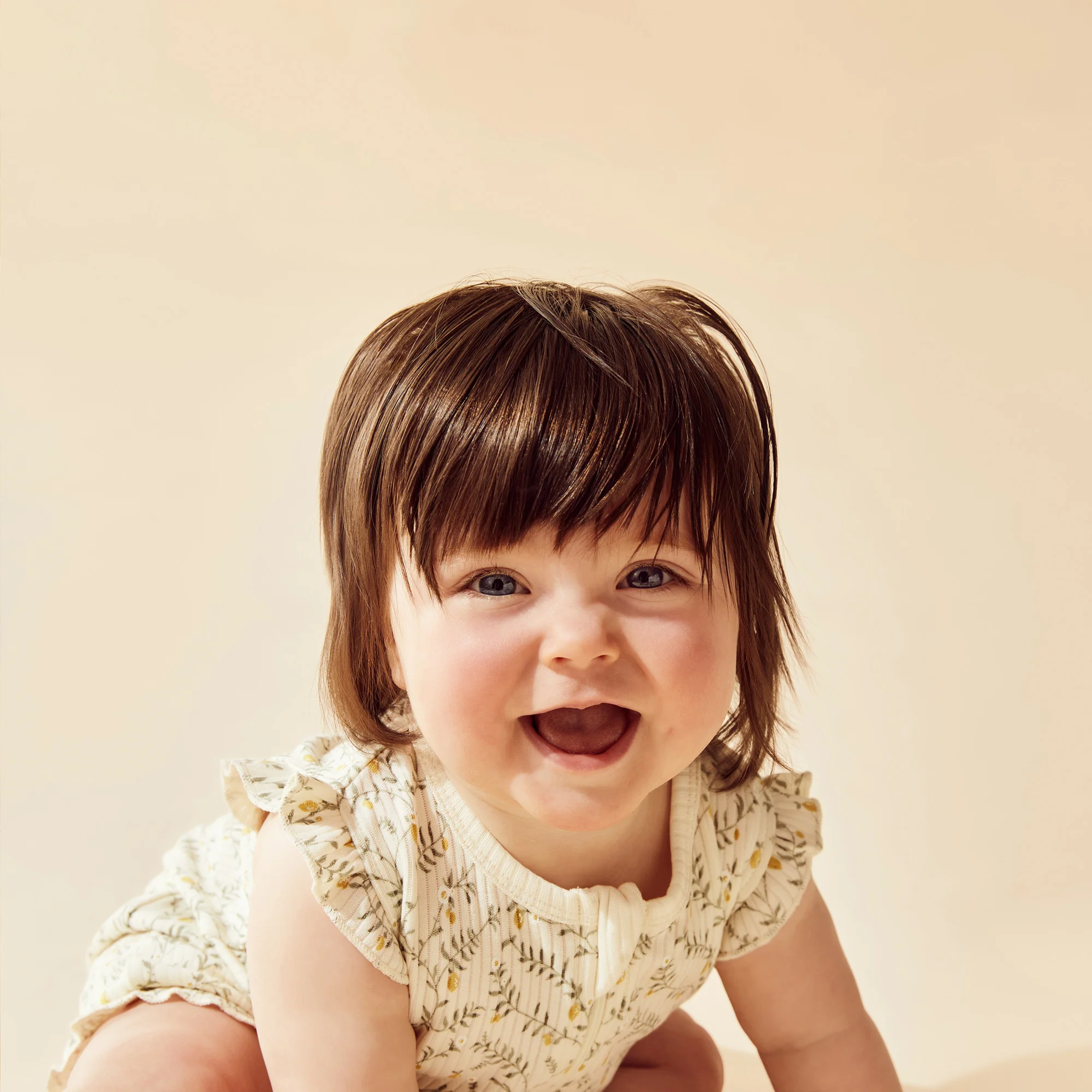 Organic Ruffle Zipsuit - Lemon Leaf - Image 3