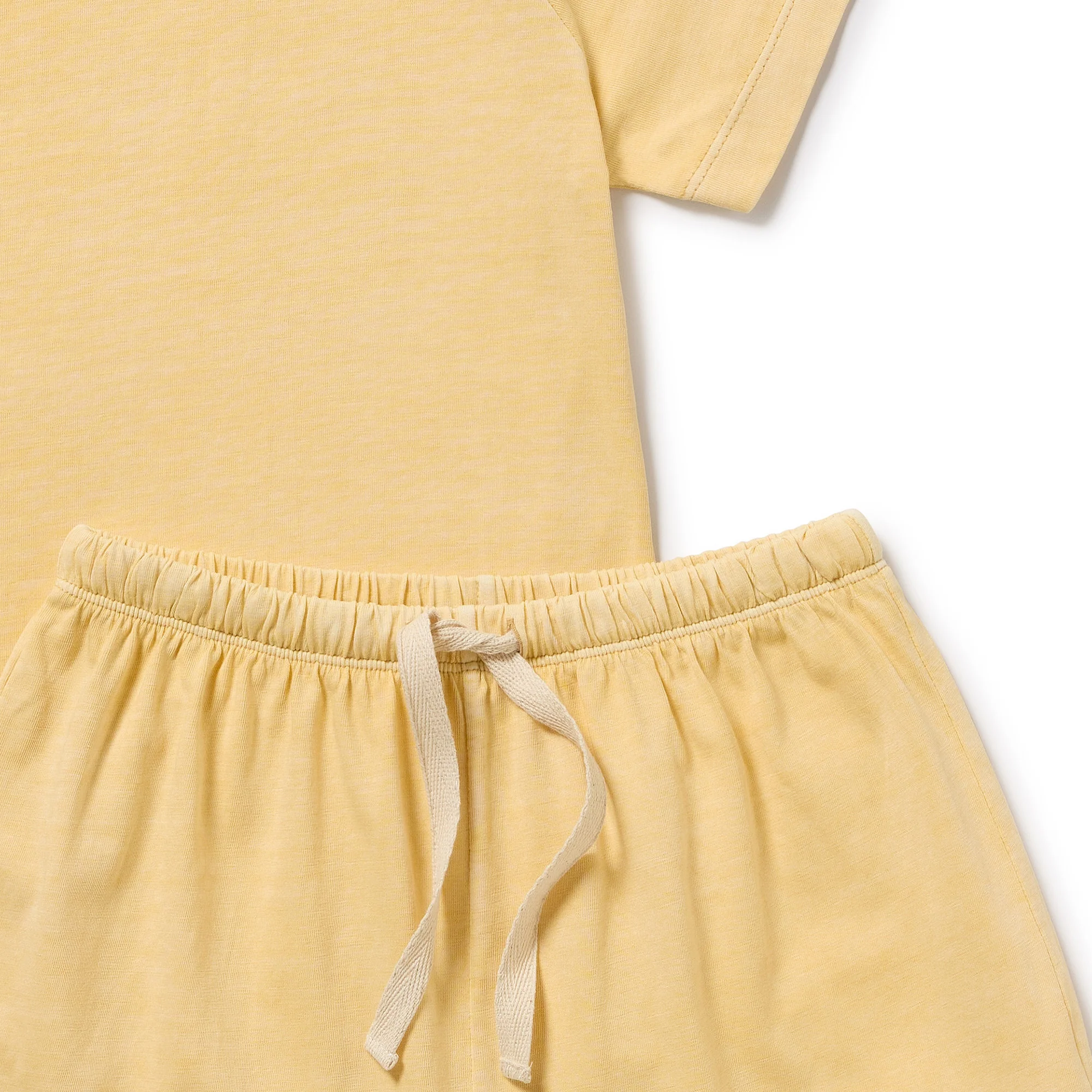 Organic Dyed Short Sleeved Pyjamas - Lemon - Image 2