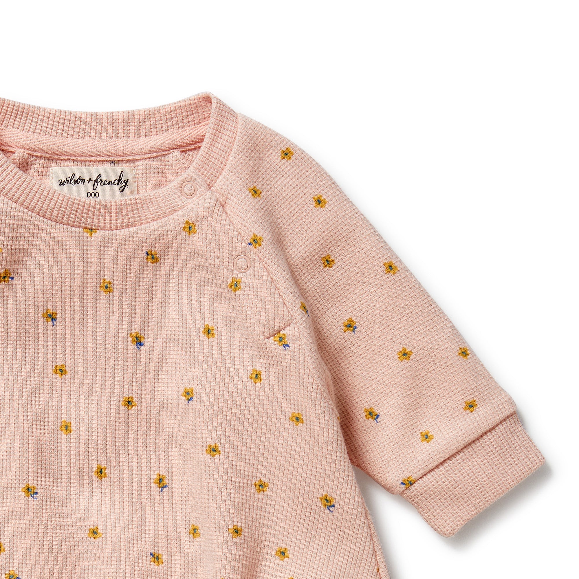Wilson & Frenchy - Little Fleur Organic Waffle Bodysuit - Image 2