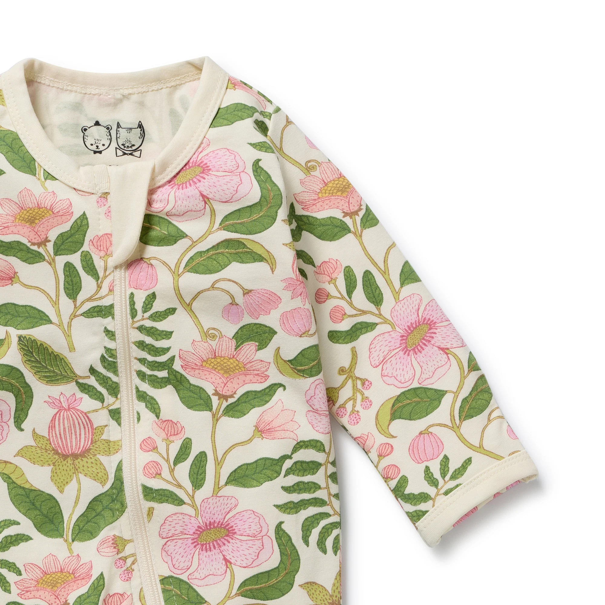 Ma Fleur Organic Zipsuit with Feet - Image 3