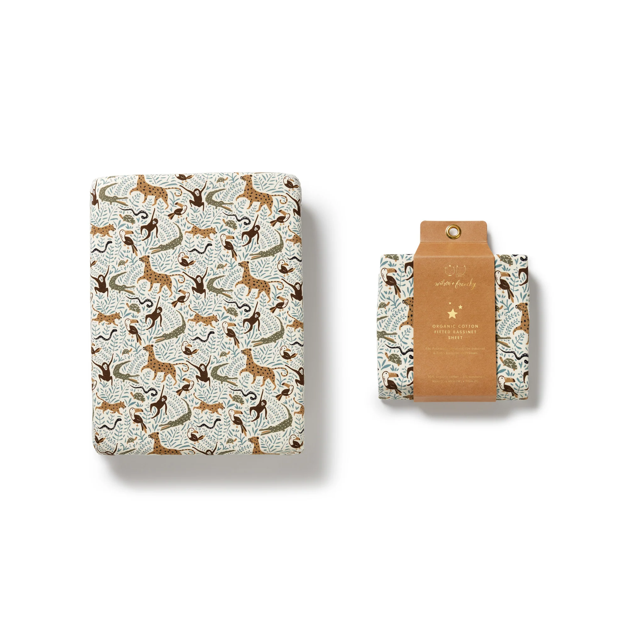 Organic Bassinet Sheet - Mini Jungle - Image 4