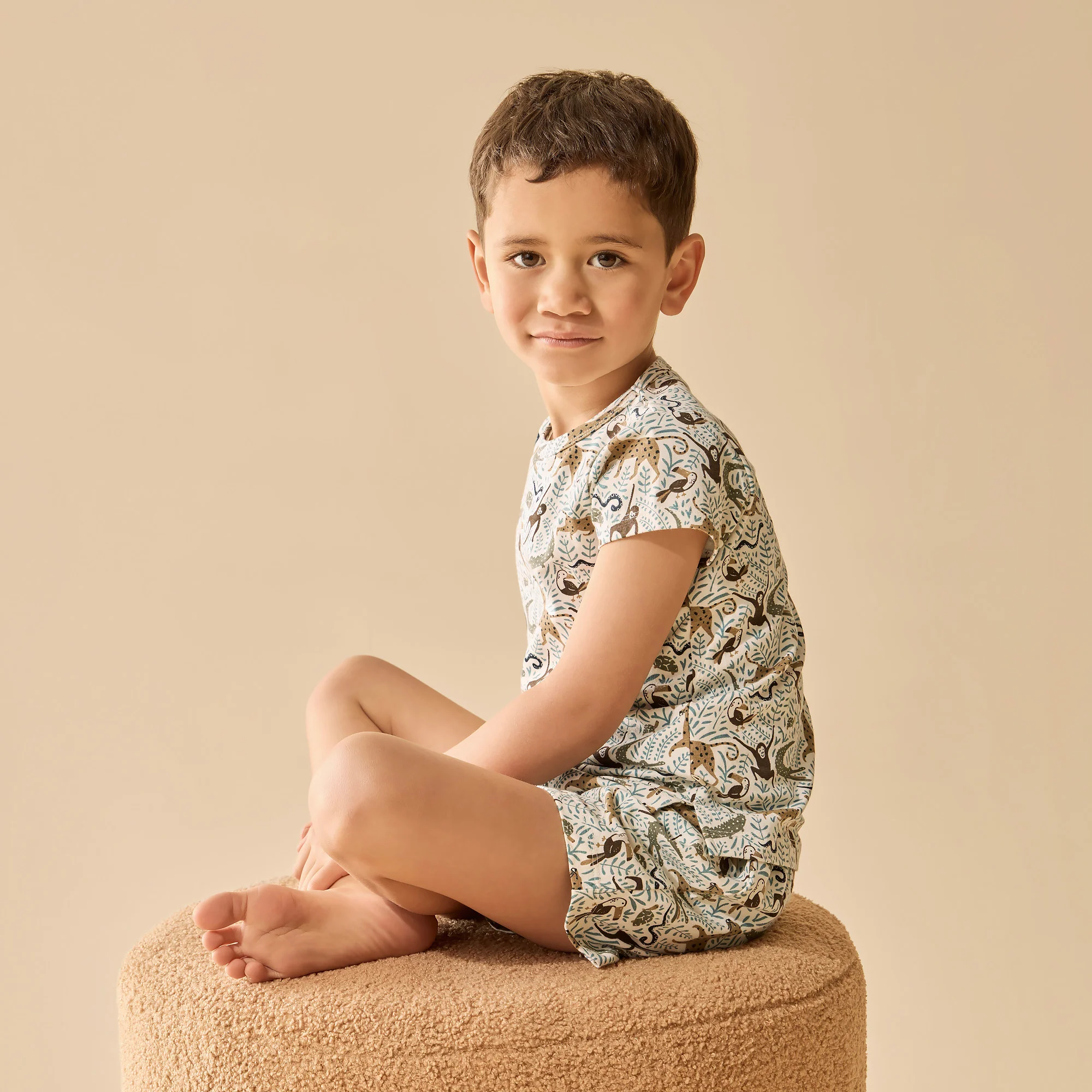 Organic Short Sleeved Pyjamas - Mini Jungle - Image 3