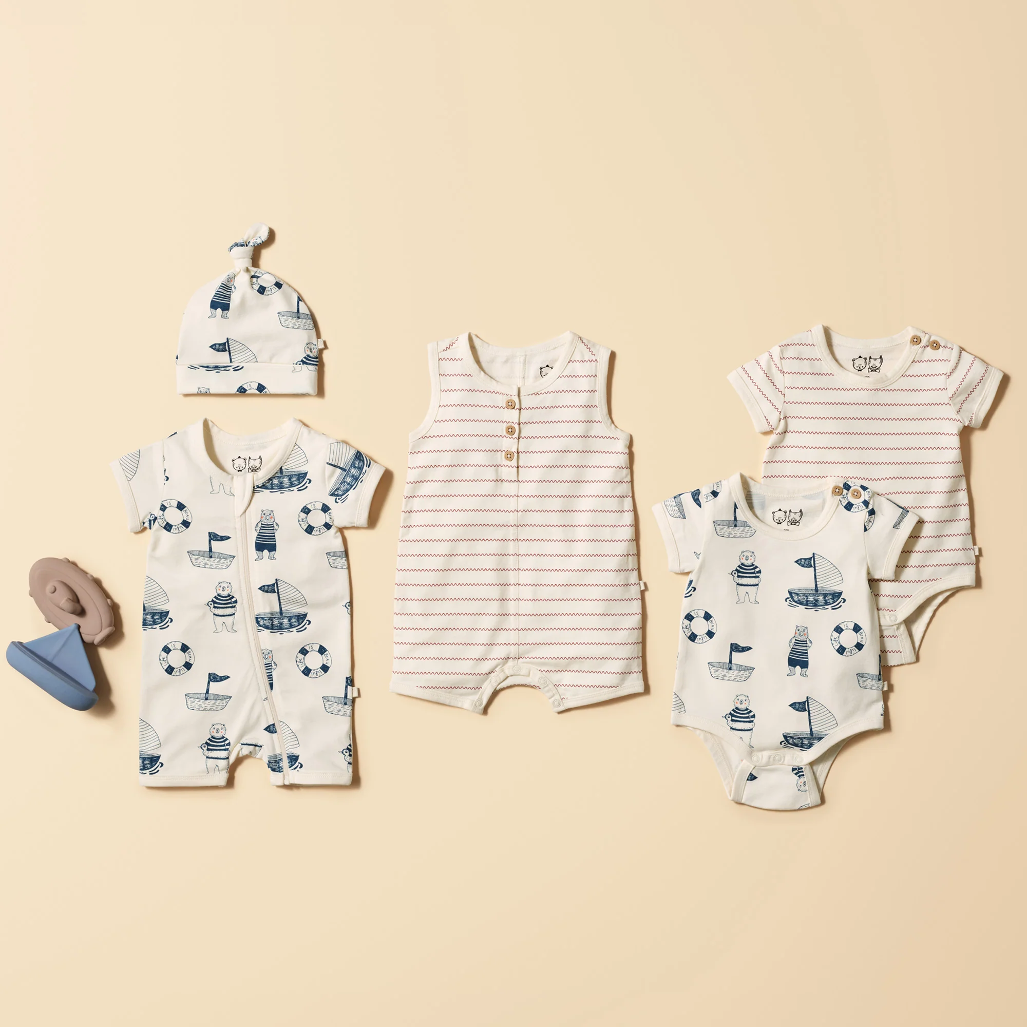 Nautical Bear Organic Bodysuit - Image 6