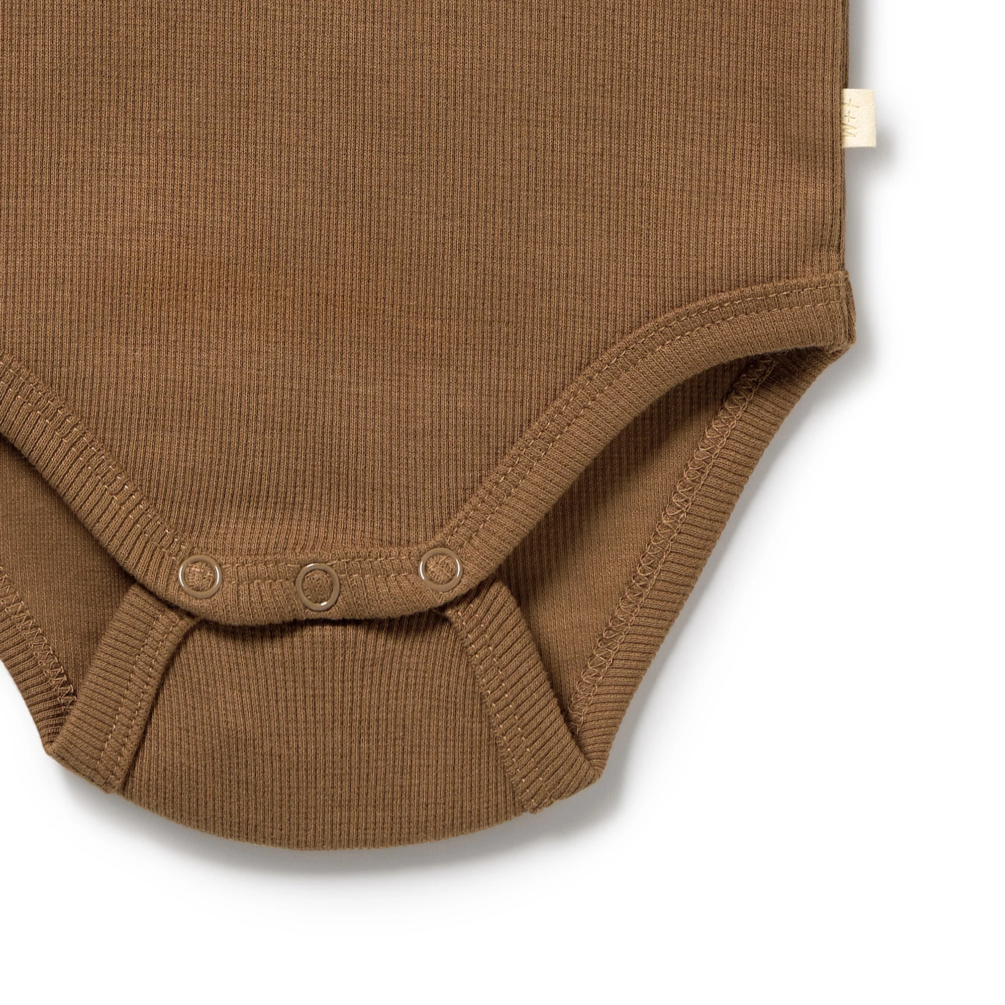 Nutmeg Organic Rib Long Sleeved Bodysuit - Image 4