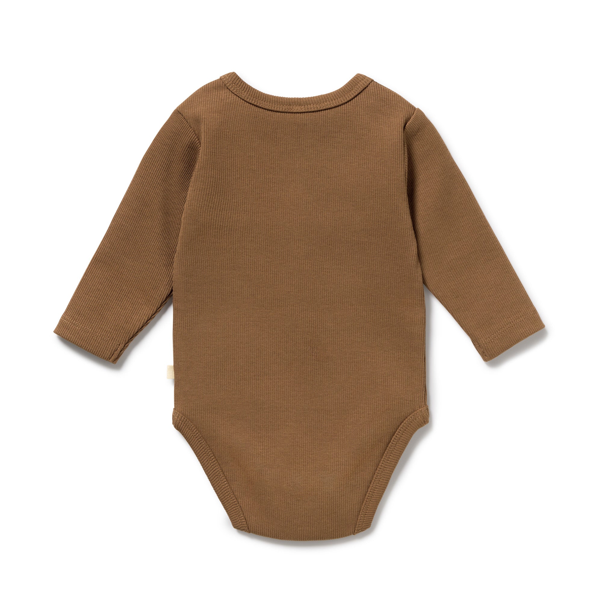 Nutmeg Organic Rib Long Sleeved Bodysuit - Image 5