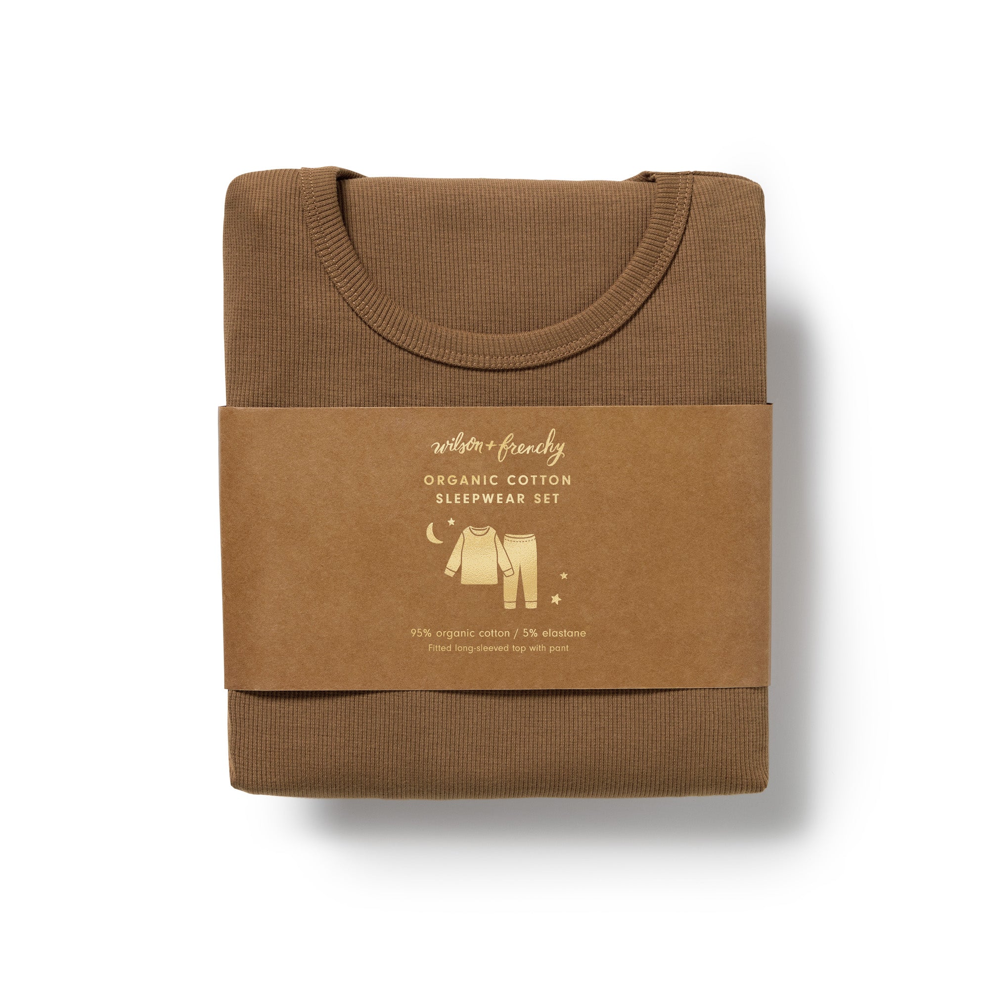 Nutmeg Organic Rib Long Sleeved Pyjamas - Image 5