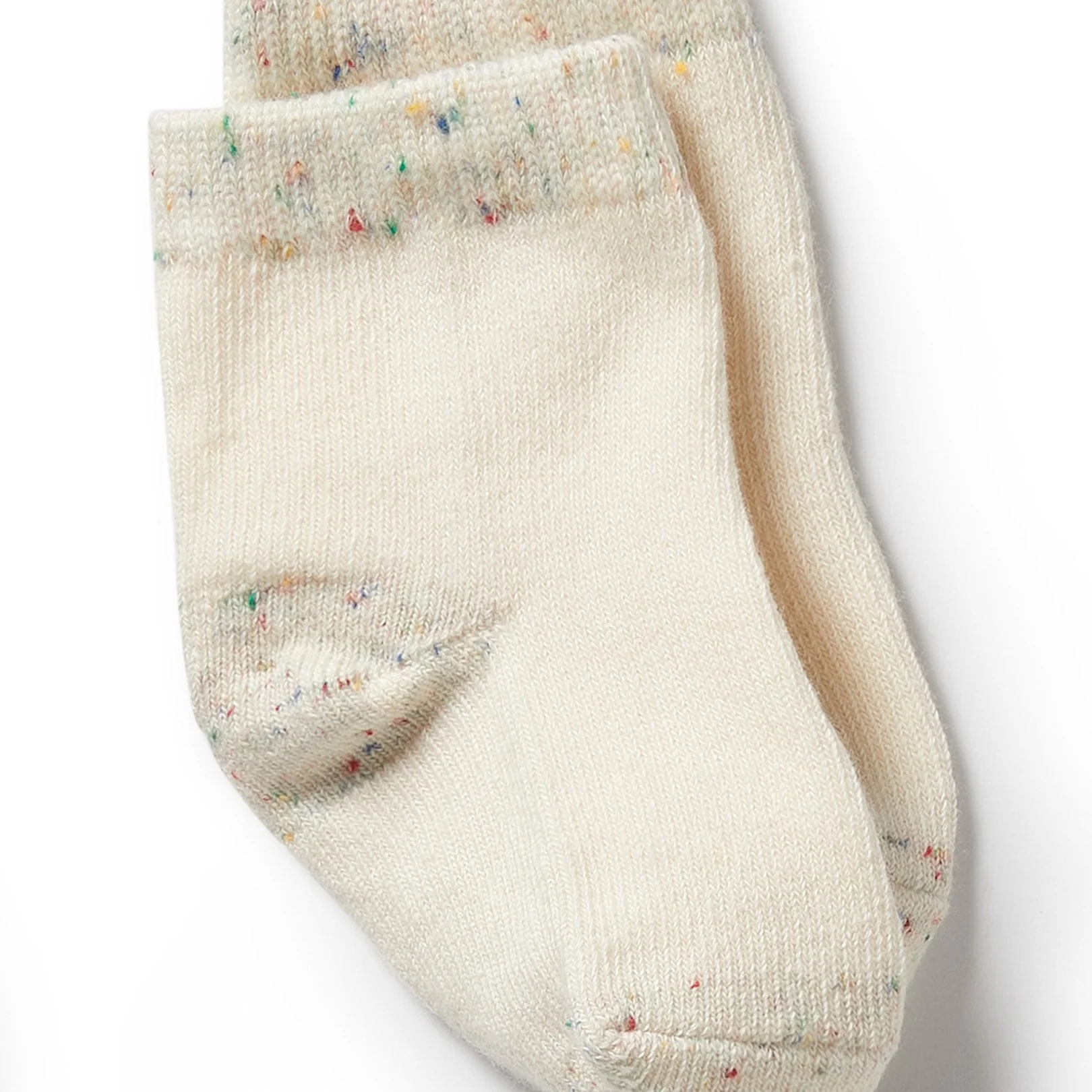 Organic 3 Pack Baby Socks - Cream, Oatmeal, Grey Cloud - Image 5