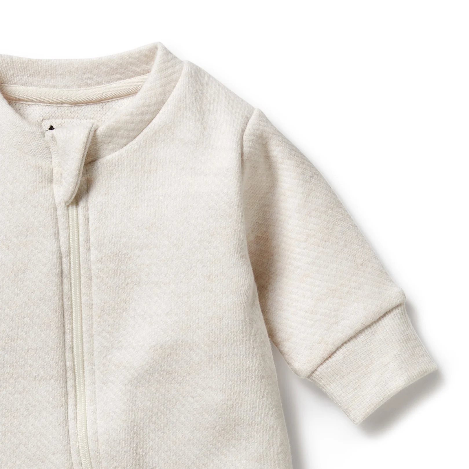 Wilson and Frenchy Organic Quilted Growsuit - Oatmeal - Image 2