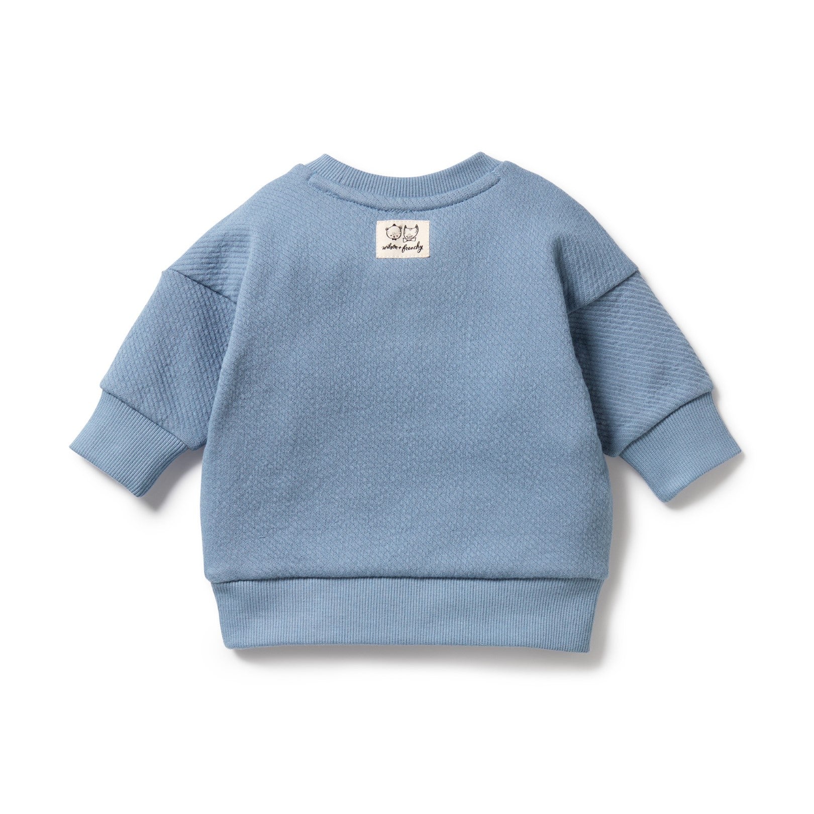 Organic Quilted Sweat - Storm Blue - Image 3