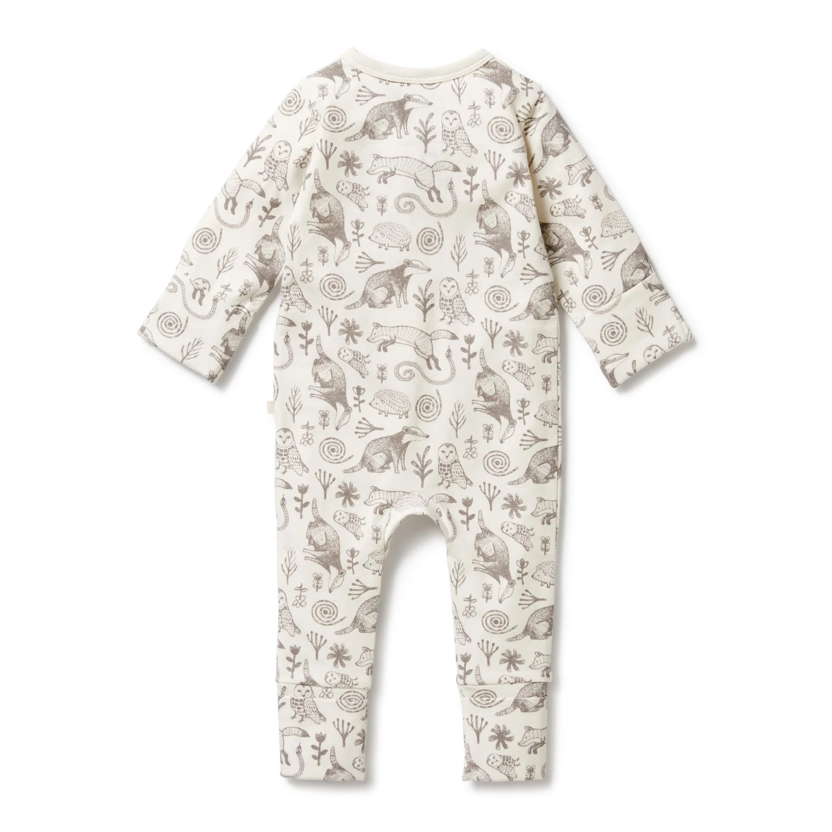 Organic Zipsuit with Feet - Tribal Woods - Image 5