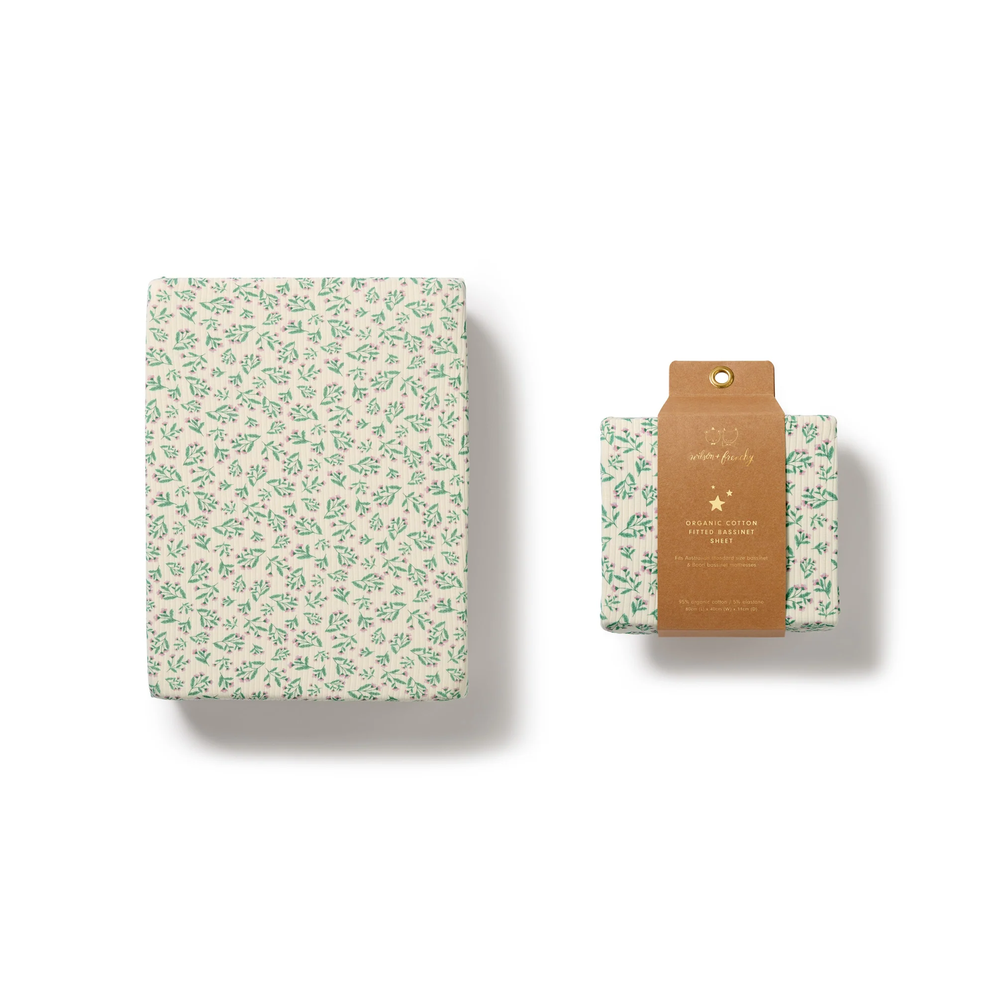 Organic Bassinet Sheet - Periwinkle - Image 4