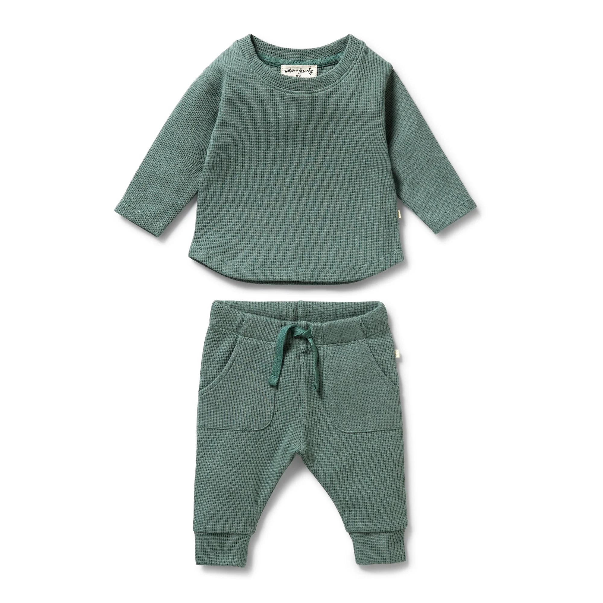 Wilson & Frenchy - Pine Green Organic Waffle Set
