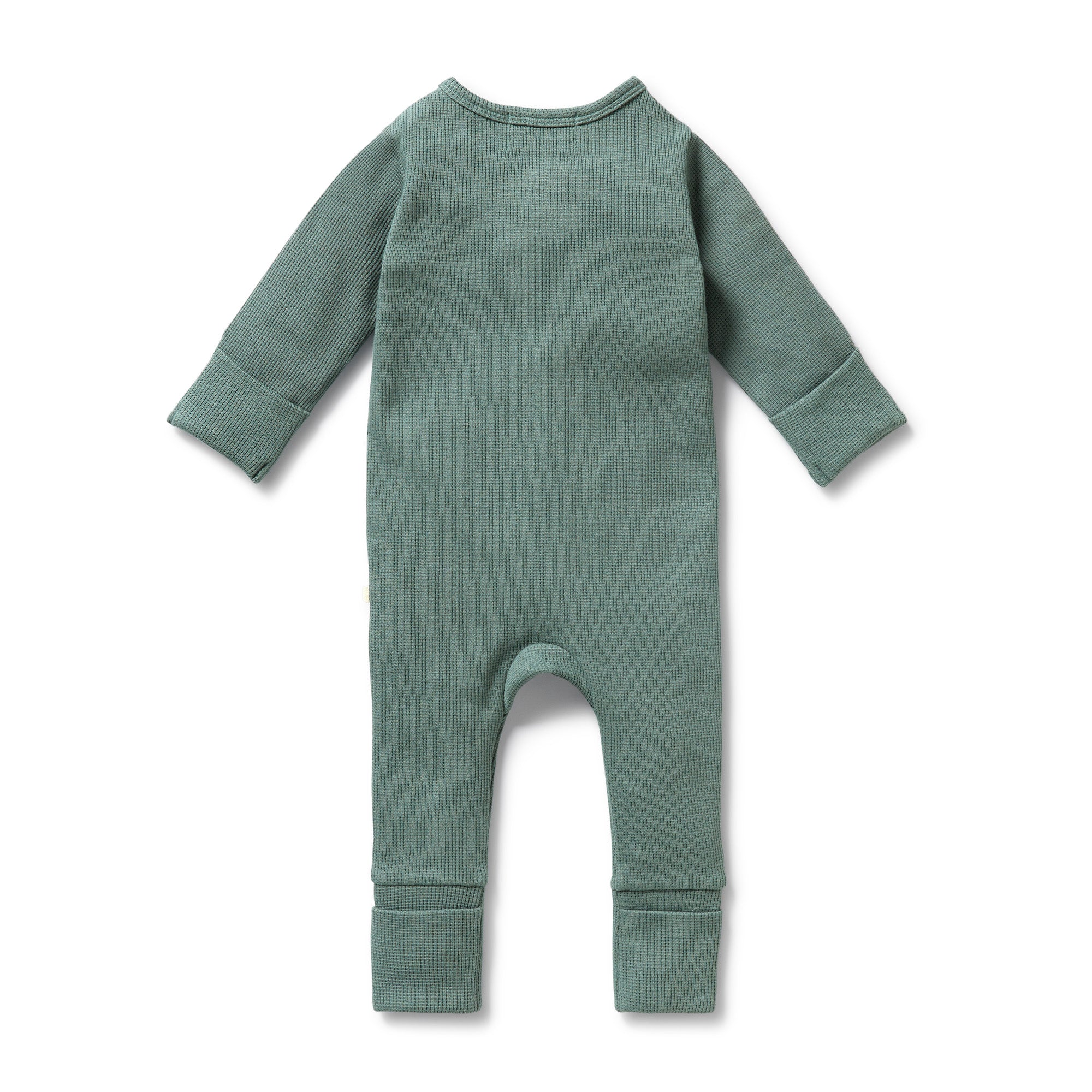 Wilson & Frenchy - Pine Green Organic Waffle Zipsuit - Image 4