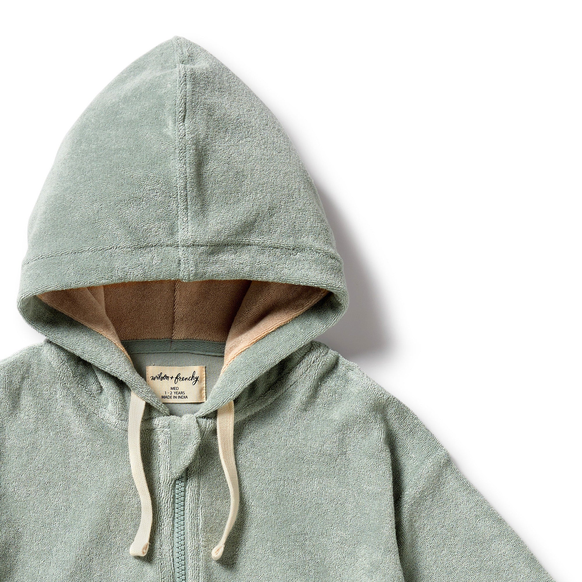 Pistachio Organic Terry Hooded Towel - Image 3