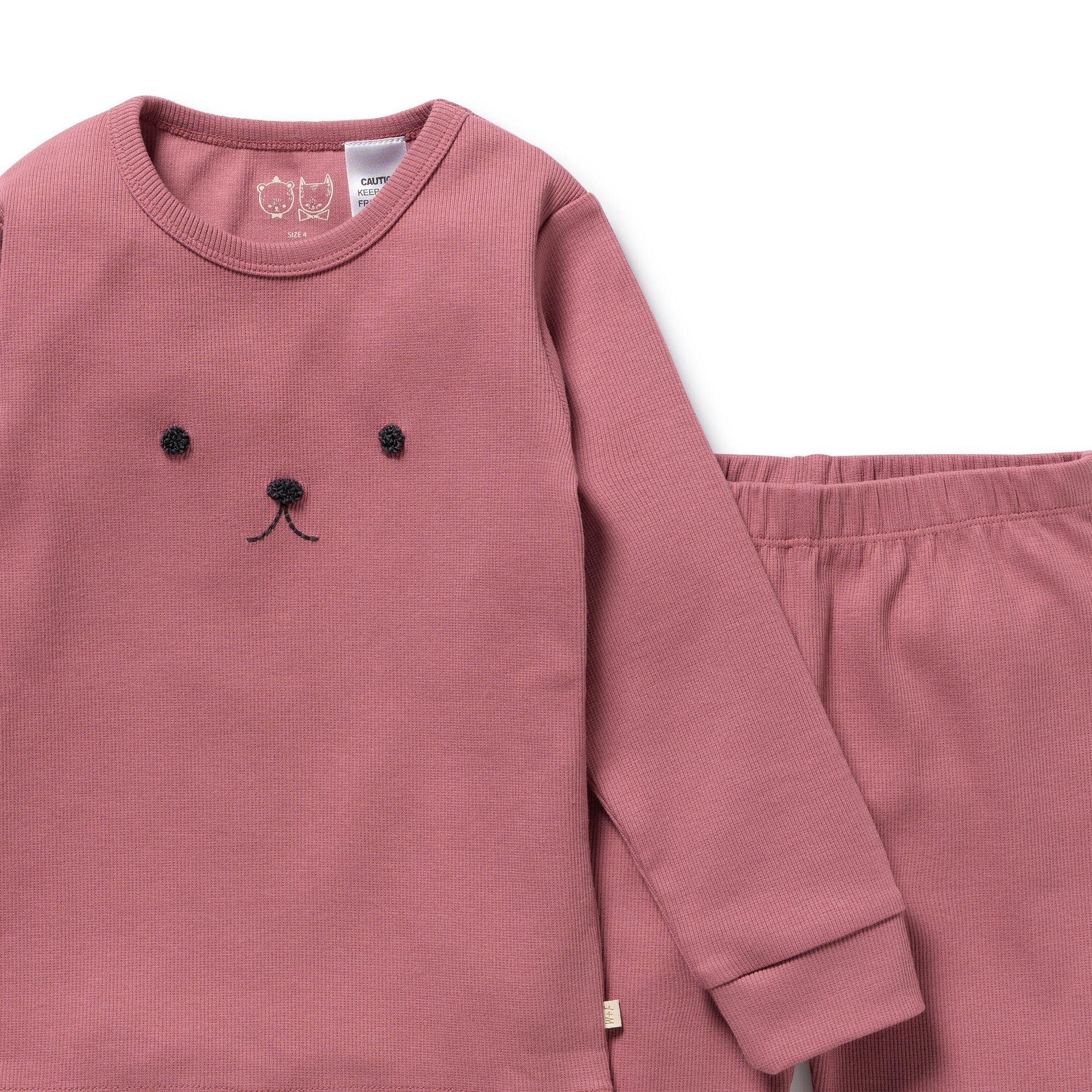 Plum Organic Rib Long Sleeved Pyjamas - Image 2