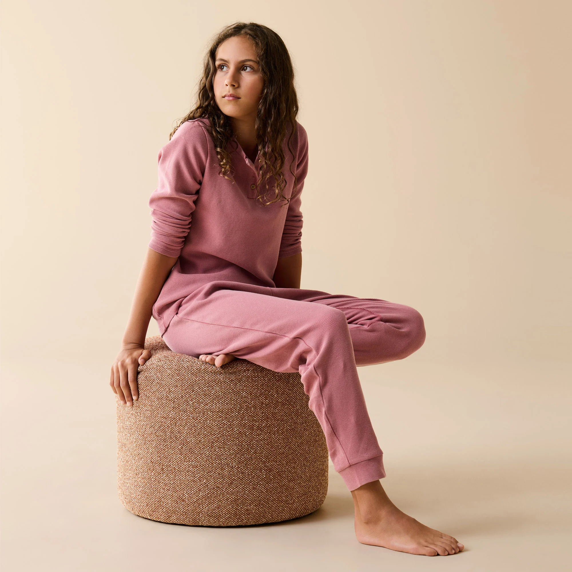 Plum Organic Waffle Henley Pyjamas - Image 2