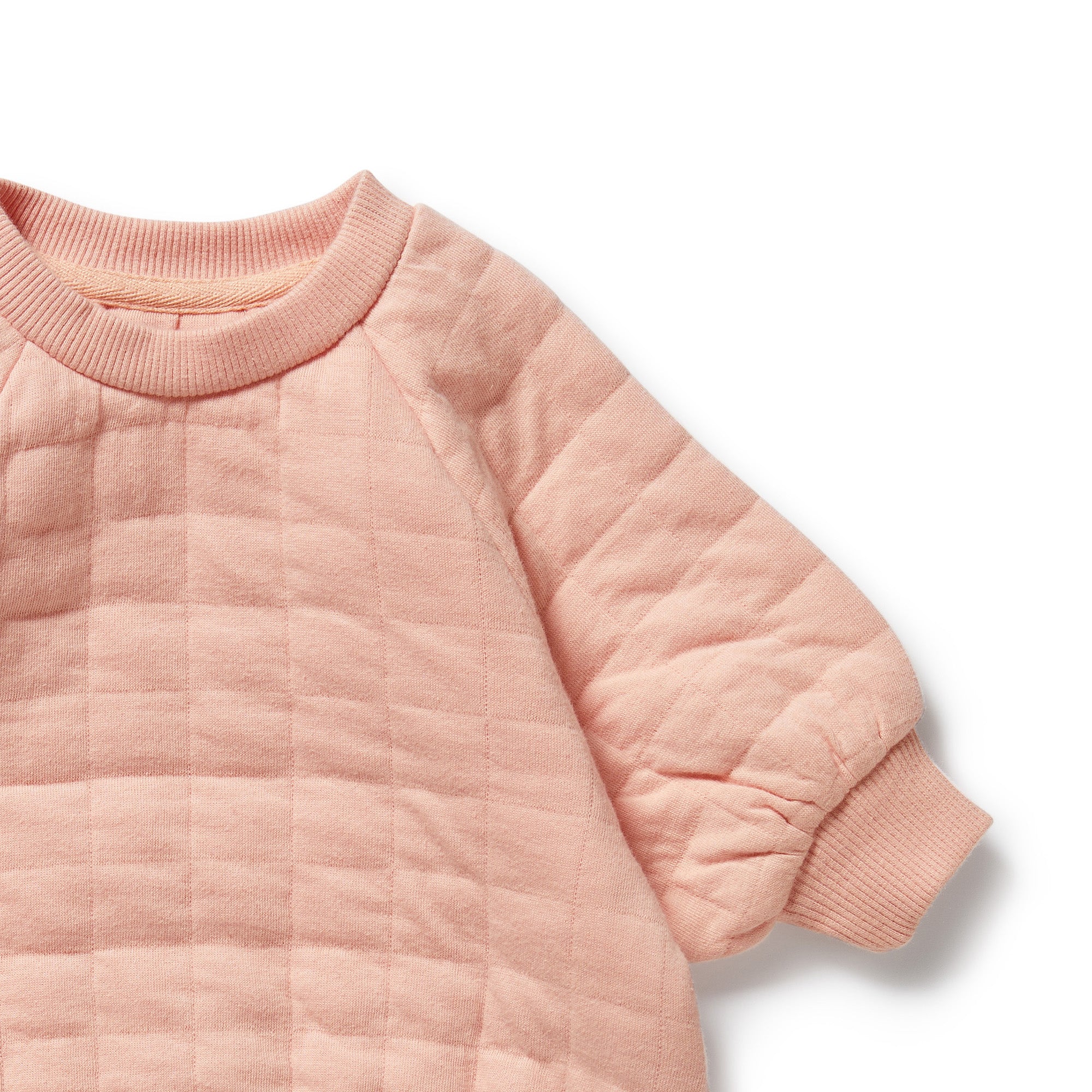 Wilson & Frenchy - Pretty Pink Organic Quilted Bodysuit - Image 2