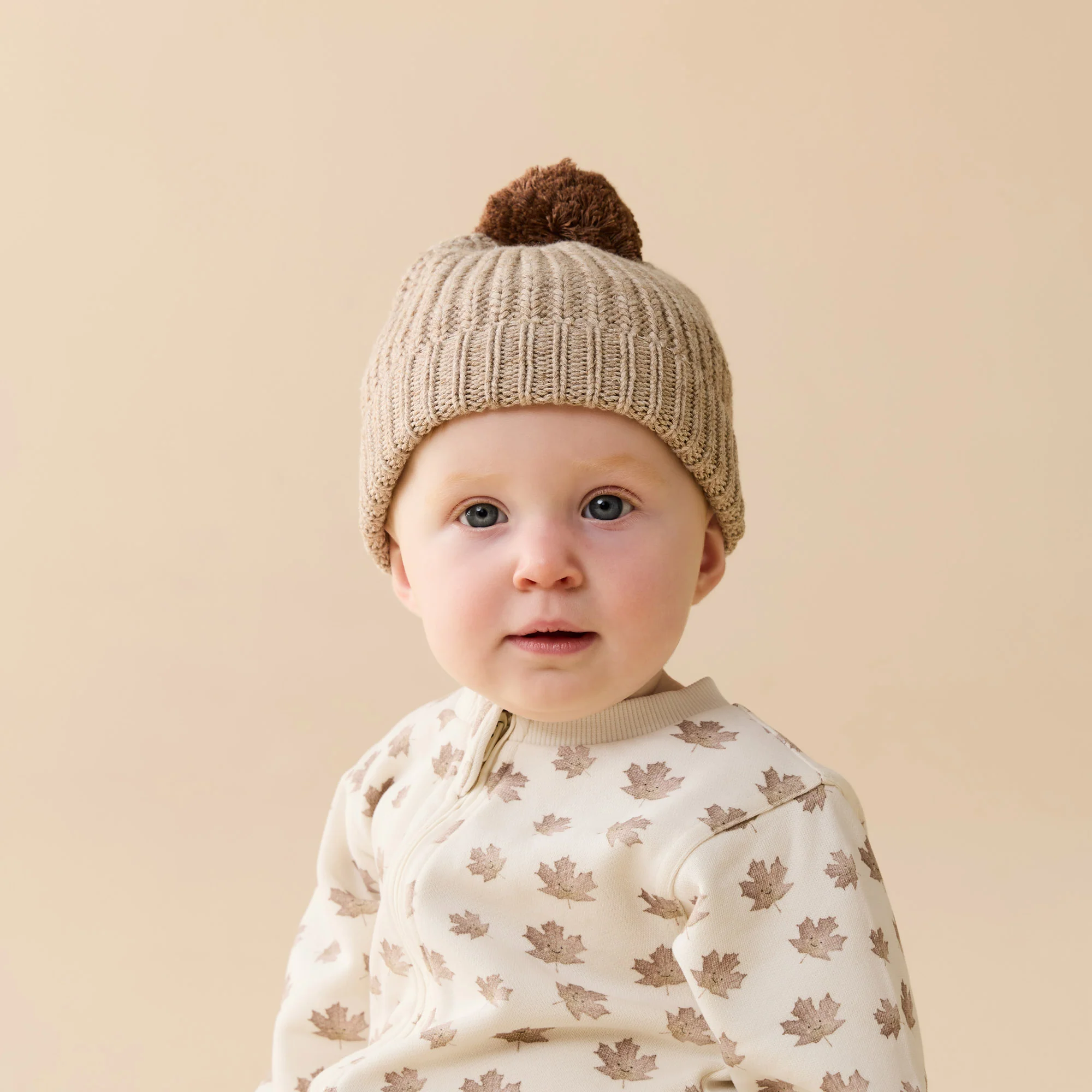 Sandstone Organic Knitted Hat - Image 2