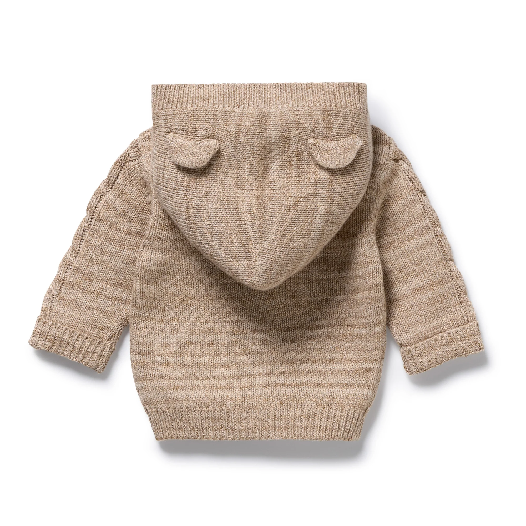 Sandstone Organic Knitted Cable Jacket - Image 3