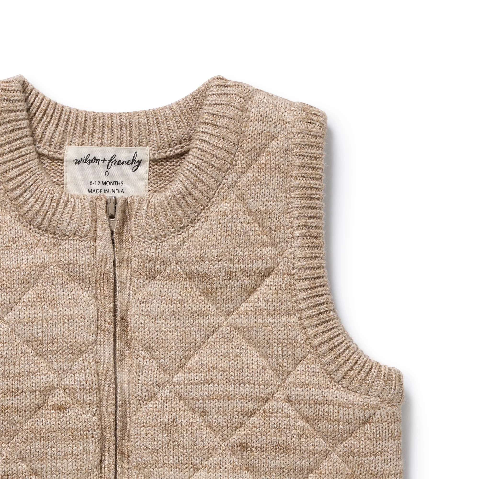 Sandstone Organic Knitted Vest - Image 3