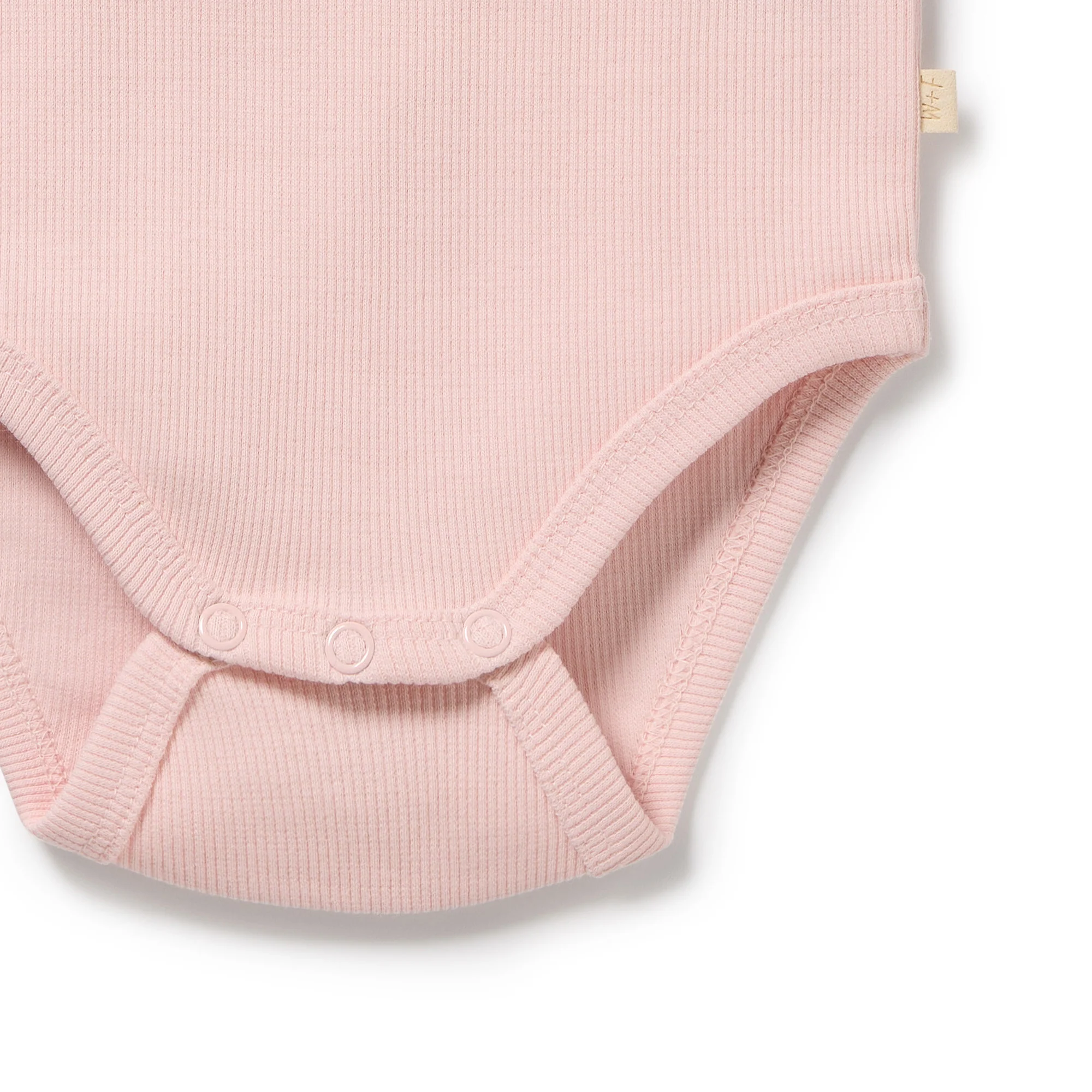 Strawberry Cream Organic Rib Long Sleeved Bodysuit - Image 3