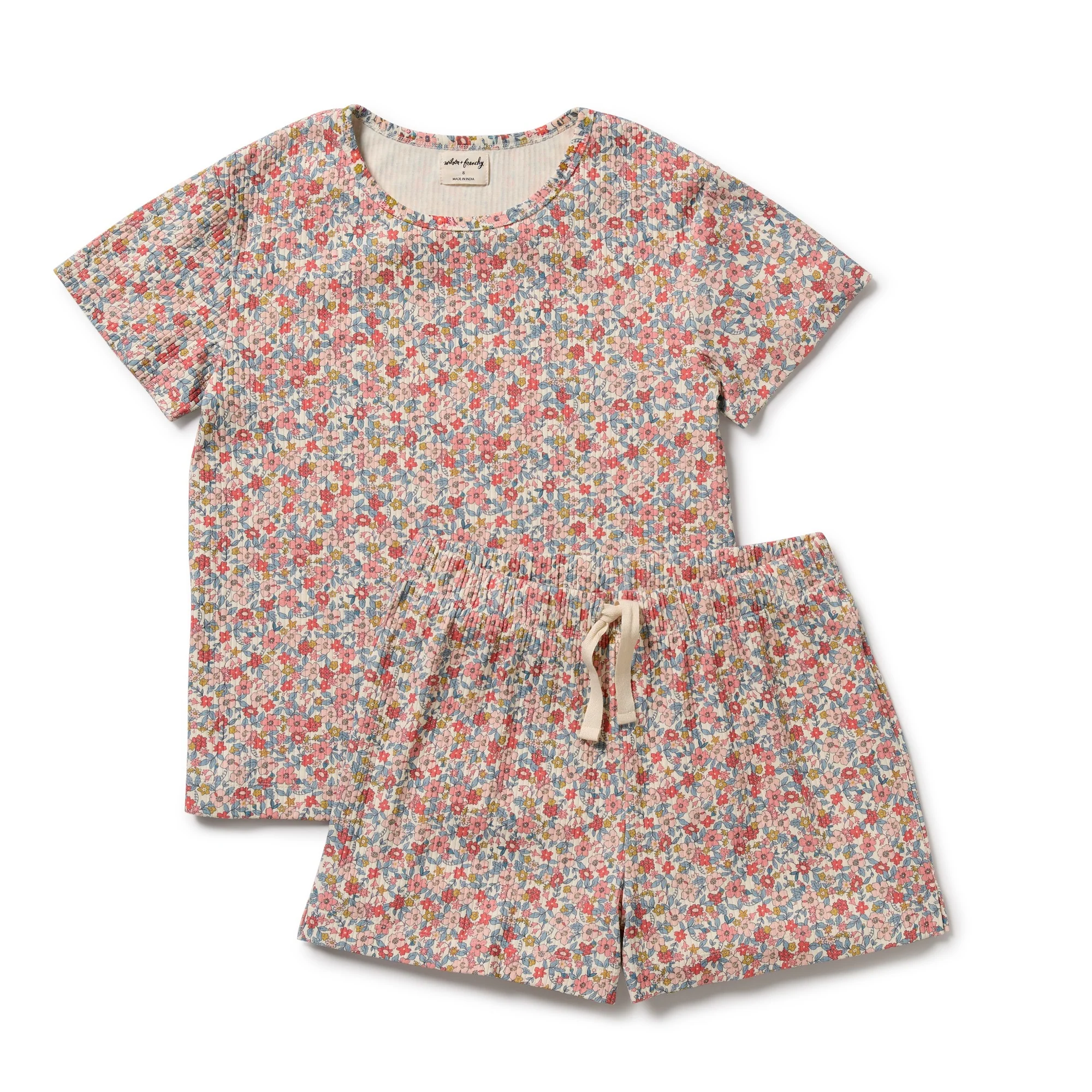 Organic Womens Short Sleeved Pyjamas - Summer Bloom