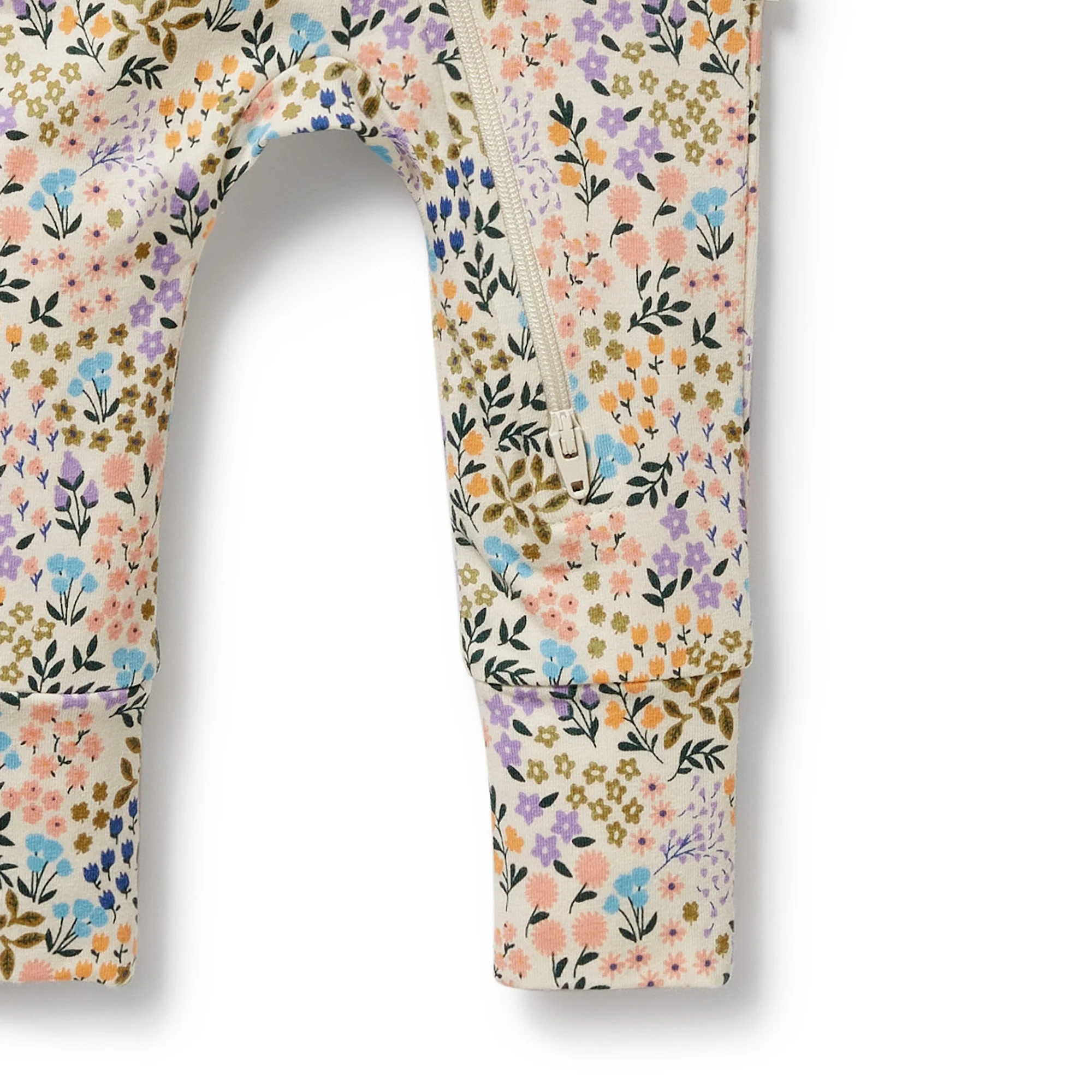 Wilson & Frenchy - Tiny Bloom Organic Zipsuit with Feet - Image 3