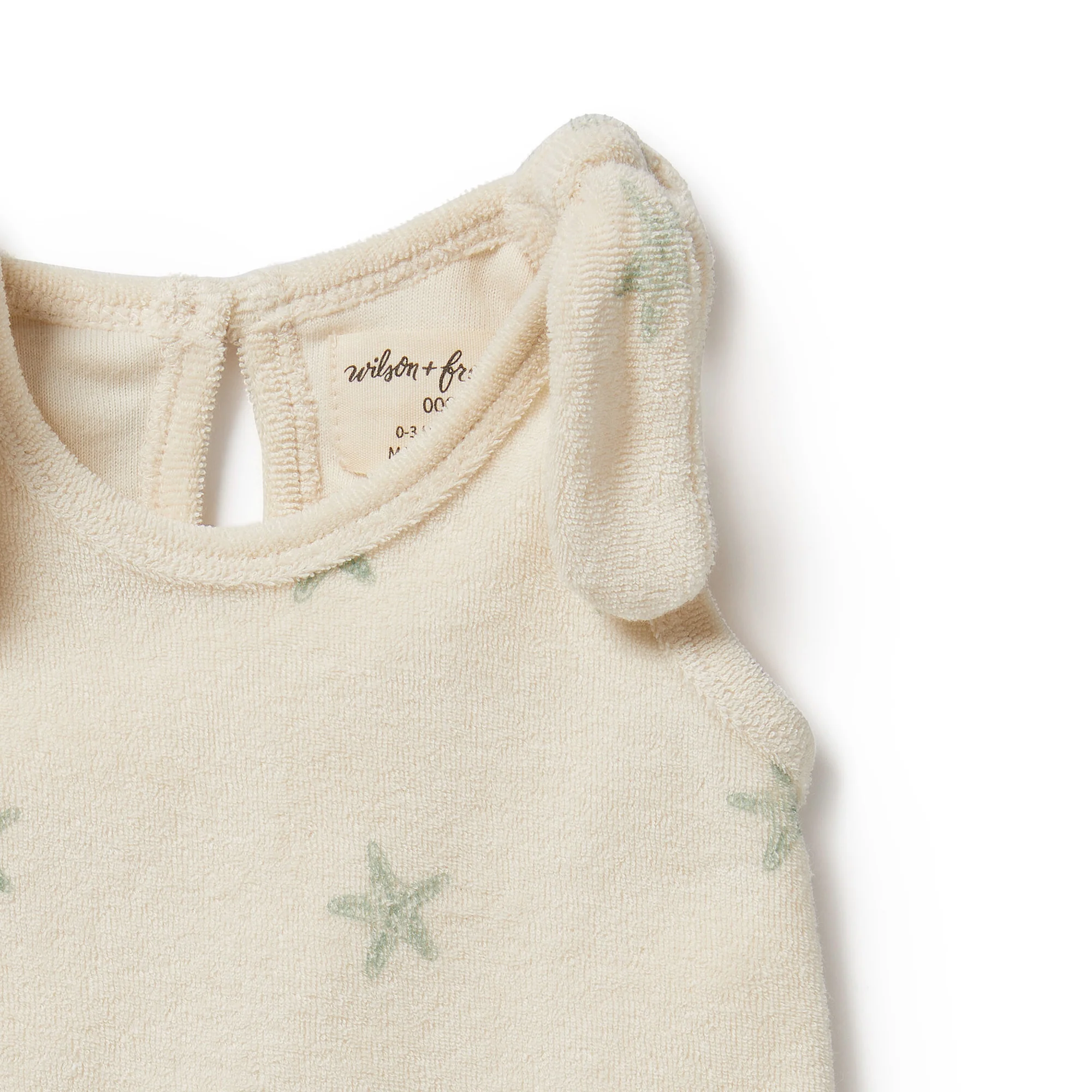 Wilson and Frenchy Tiny Starfish Organic Terry Tie Singlet - Image 4