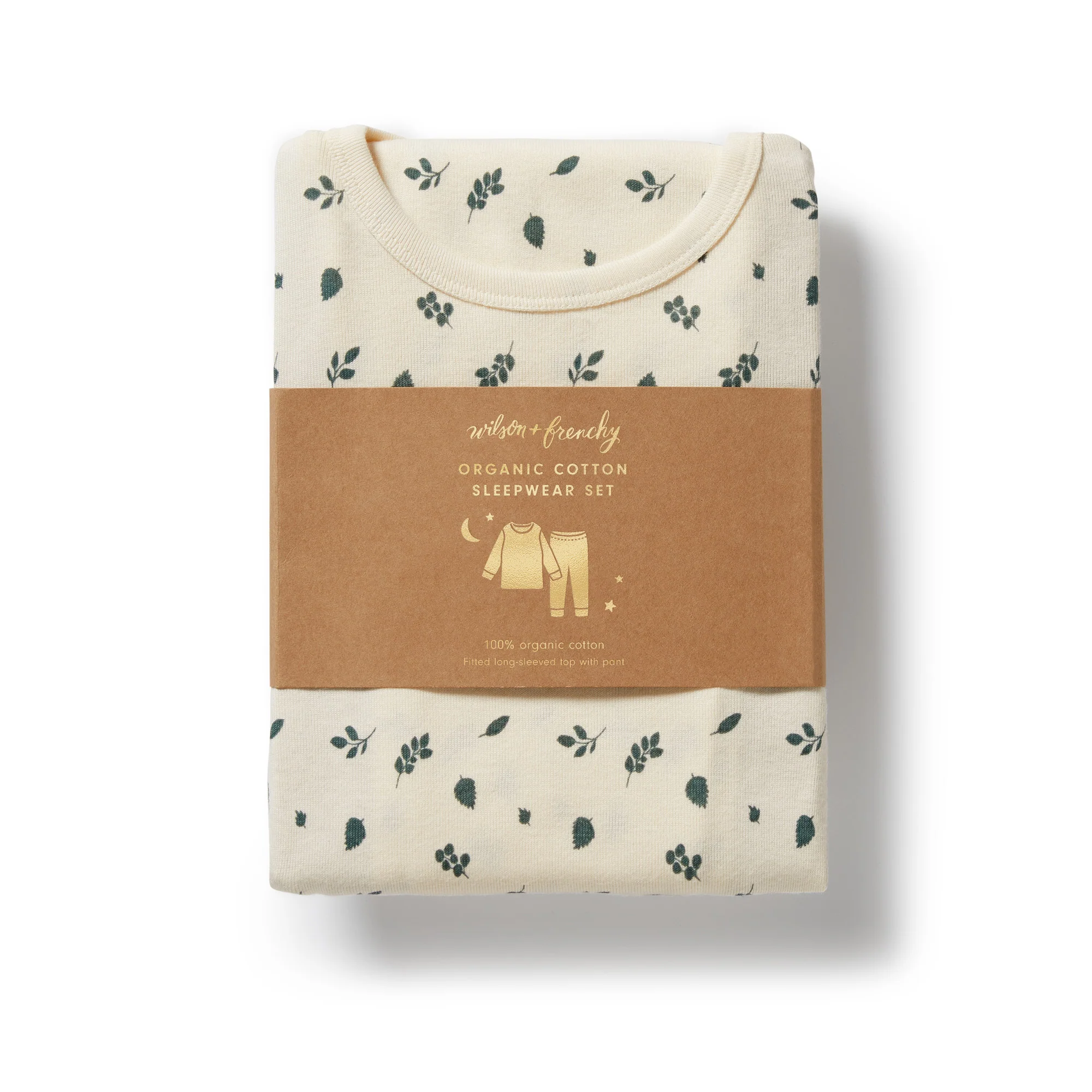 Wilson & Frenchy - Twilight Leaf Organic Long Sleeved Pyjamas - Image 4