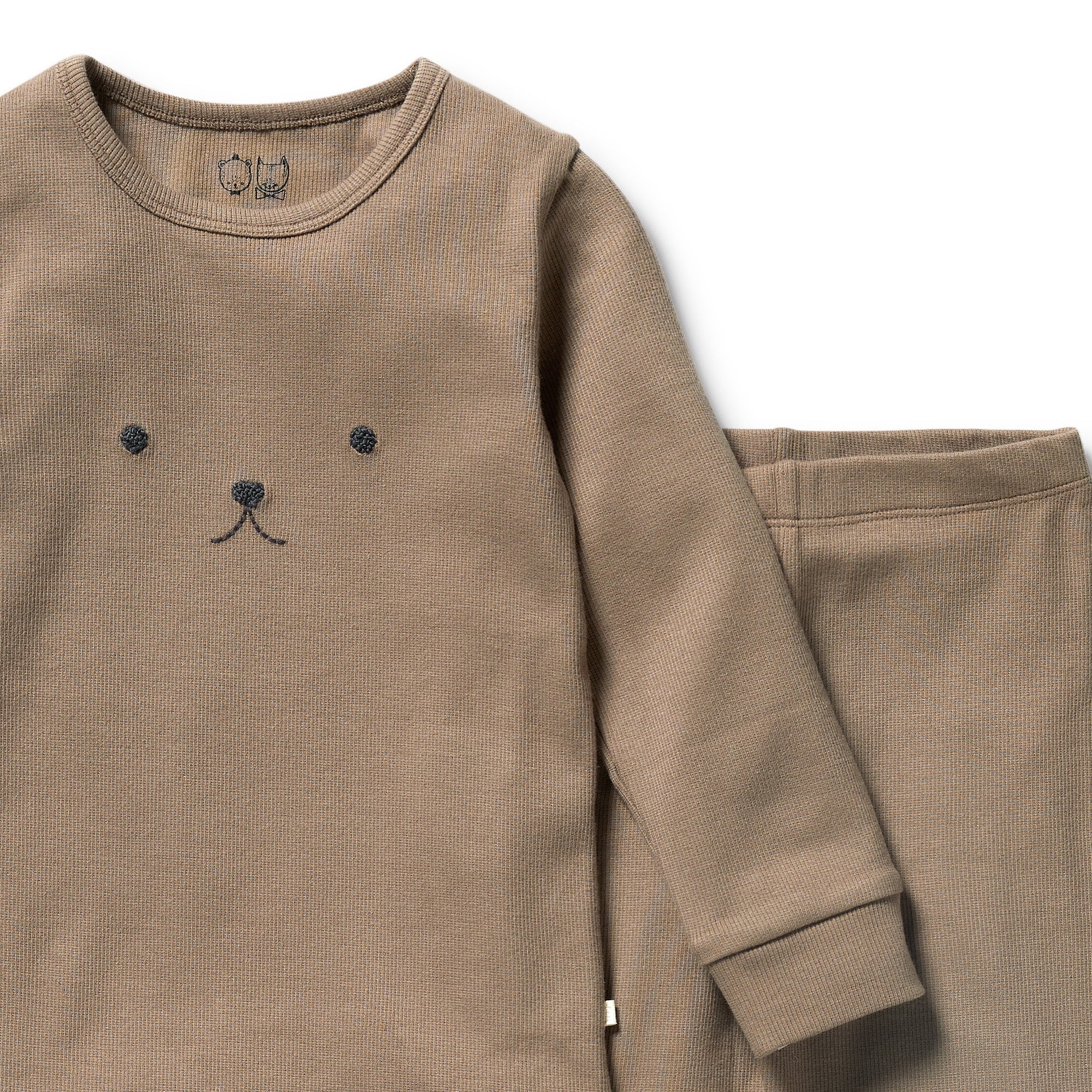 Wilson & Frenchy - Walnut Organic Rib Long Sleeved Pyjamas - Image 2