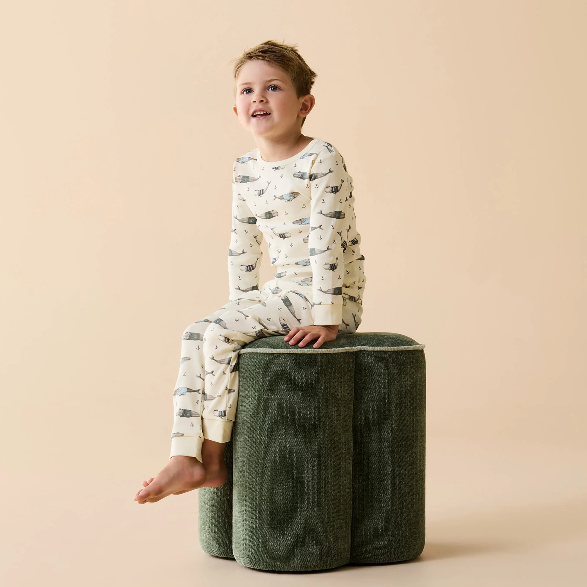 Woolly Whales Organic Long Sleeved Pyjamas - Image 2