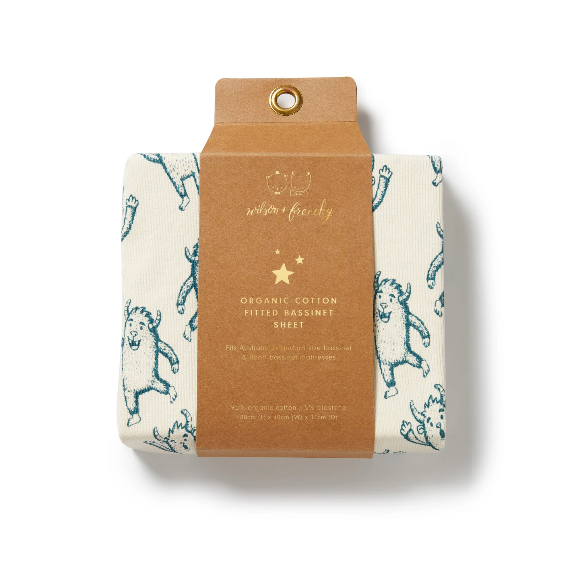 Organic Bassinet Sheet - Yeti - Image 2