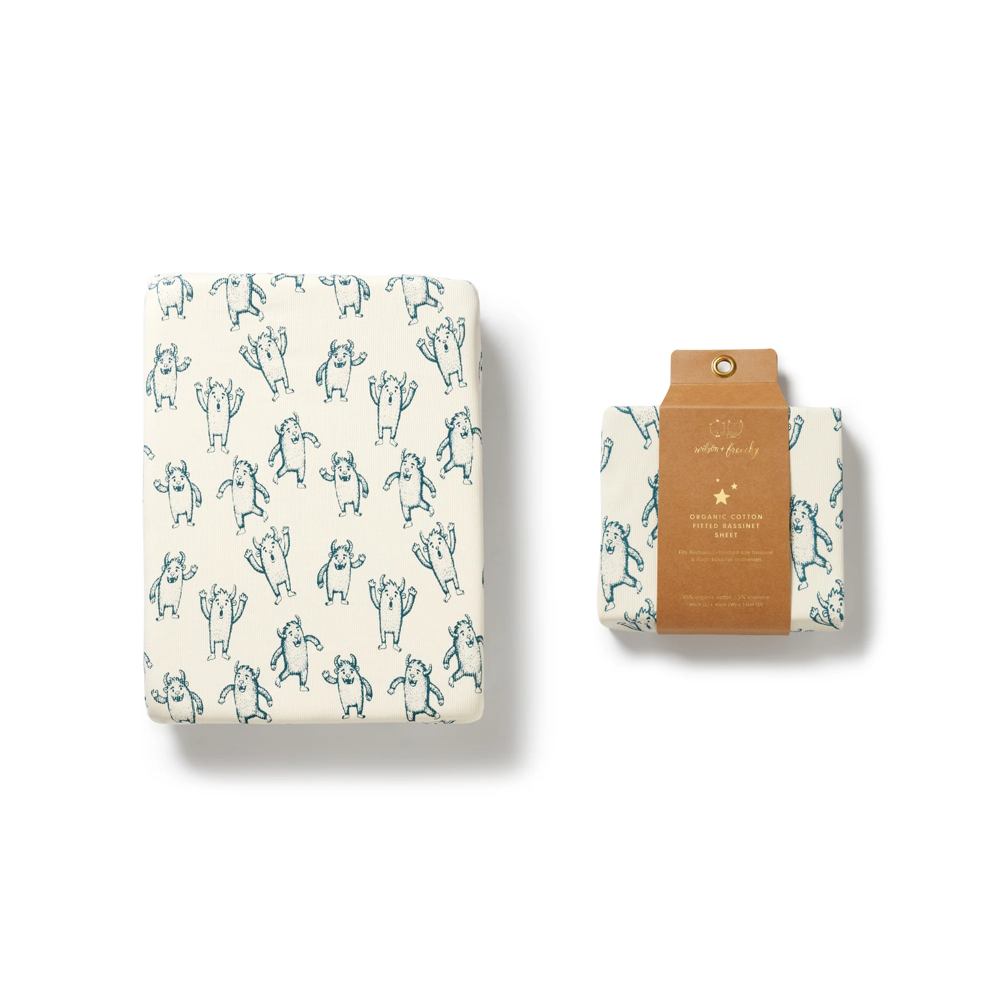 Organic Bassinet Sheet - Yeti - Image 4